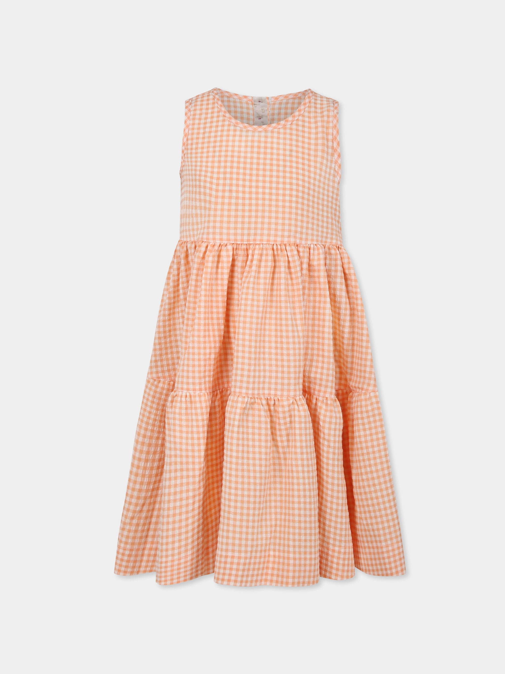 Vestito arancione per bambina,Caffe' D'orzo,ZW1B02 P0509 100AR