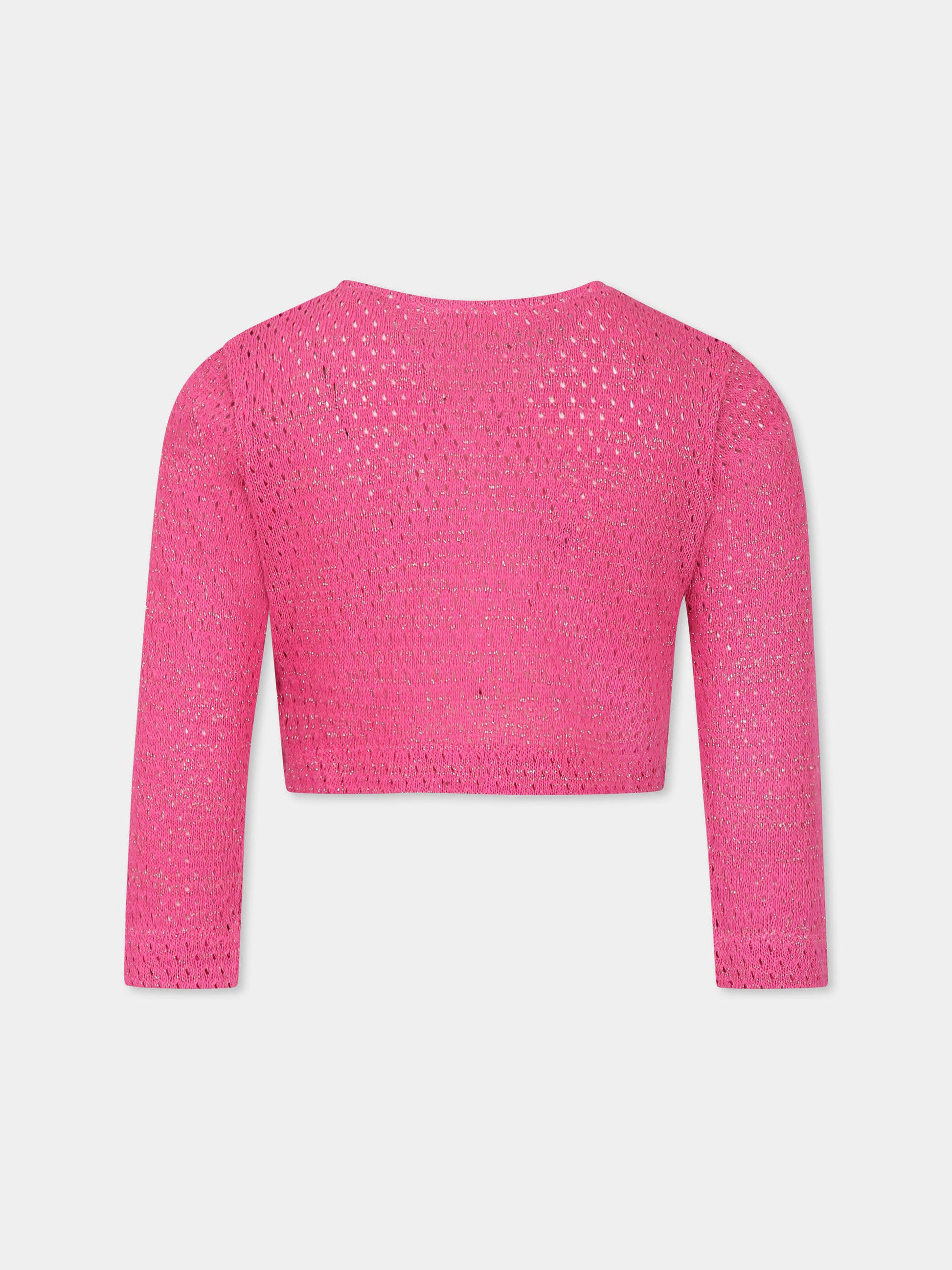 Cardigan fucsia per bambina,Caffe' D'orzo,ZW9A10 Q0043 50L