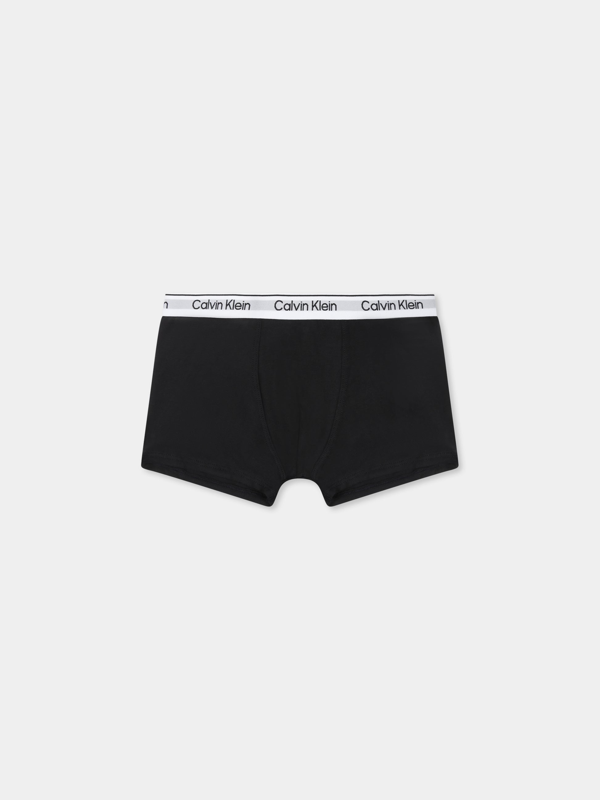 Set boxer nero per bambino con logo,Calvin Klein Kids,25S CAB70B700507T B70B700507 0R8