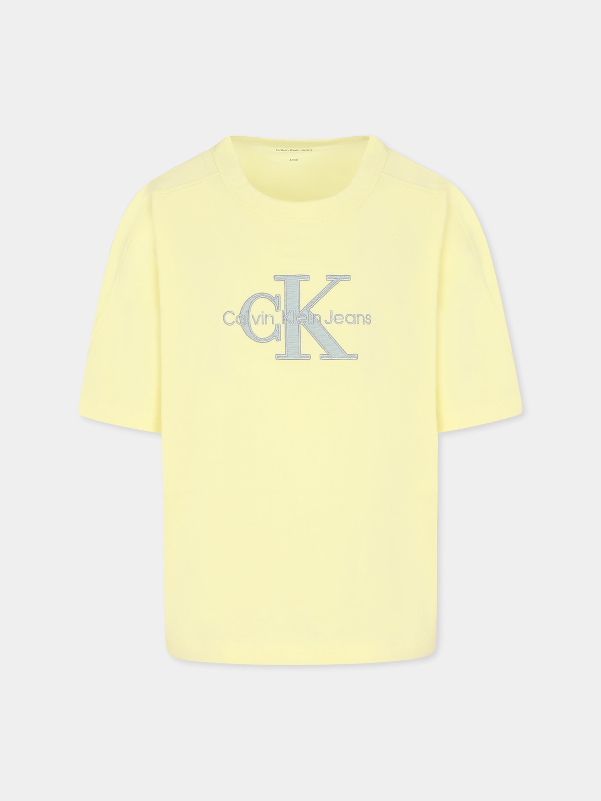 T-shirt gialla per bambino con logo,Calvin Klein Kids,25S CKIB0IB02452J IB0IB02452 ZA6