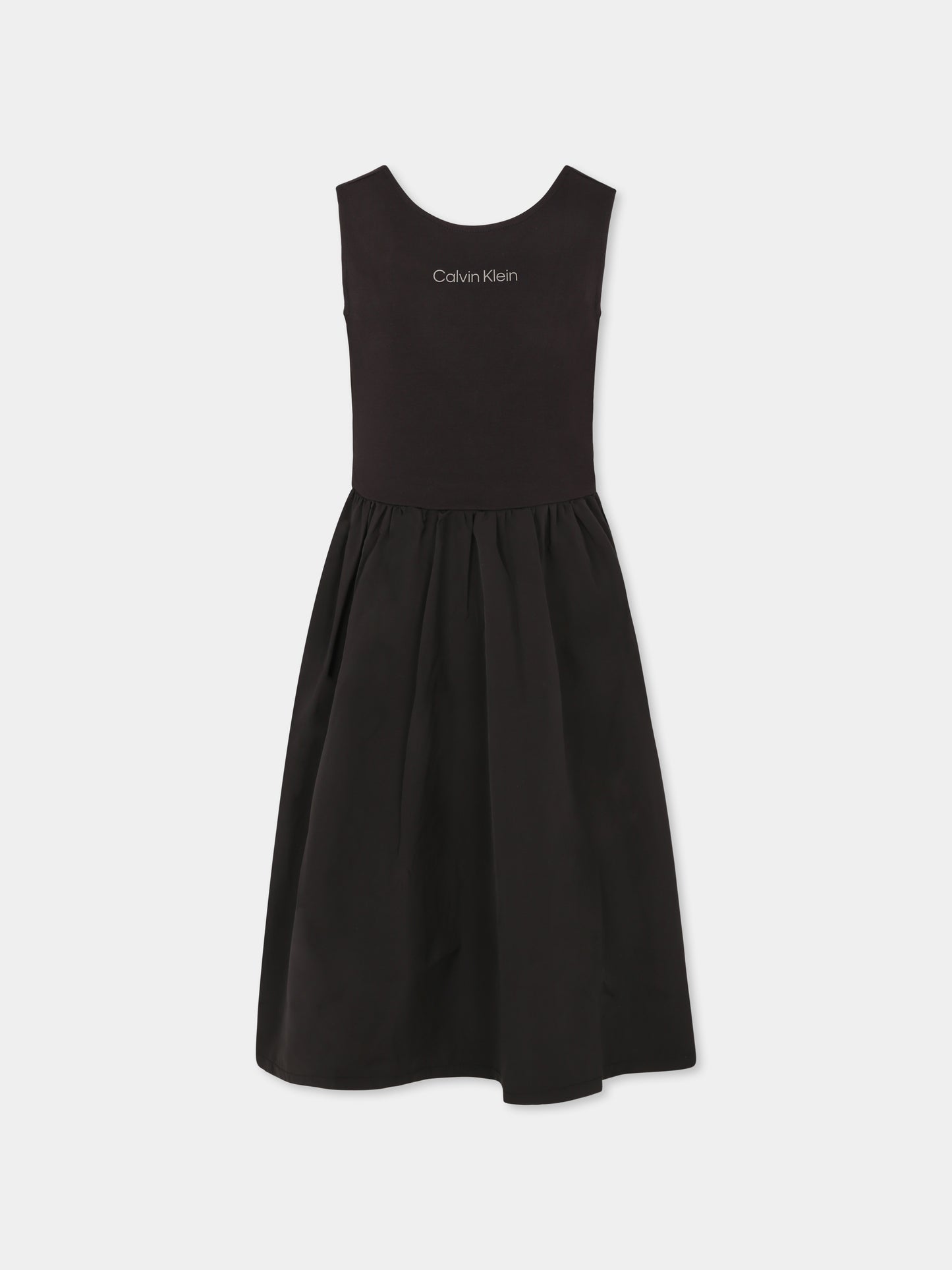 Vestito nero per bambina con logo,Calvin Klein Kids,25S CKIG0IG02908J IG0IG02908 BEH
