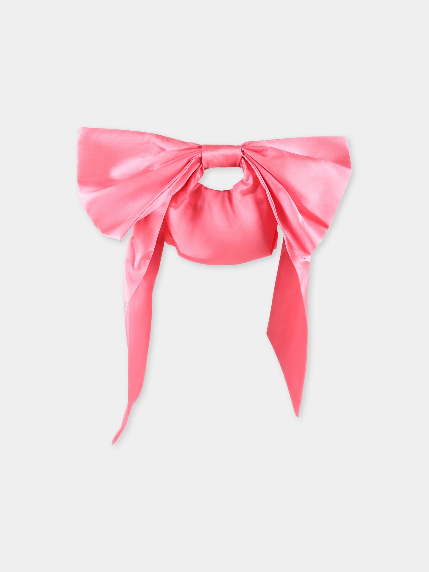 Pink bag for girl with bow