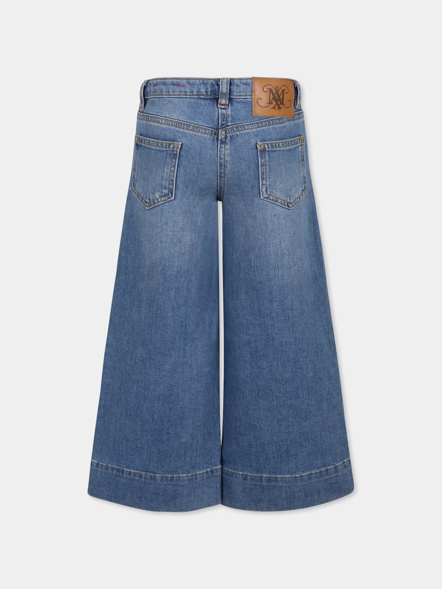 Jeans denim per bambina con logo,Max&co,MX0111 MX066 MAXP21F MX01