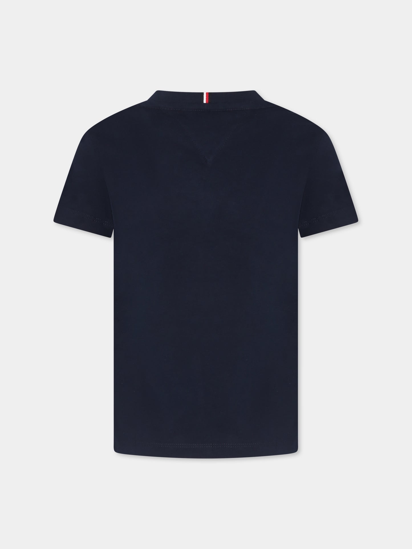 T-shirt blu per bambino con logo,Tommy Hilfiger Junior,25S THKB0KB09538J KB0KB09538 C1G