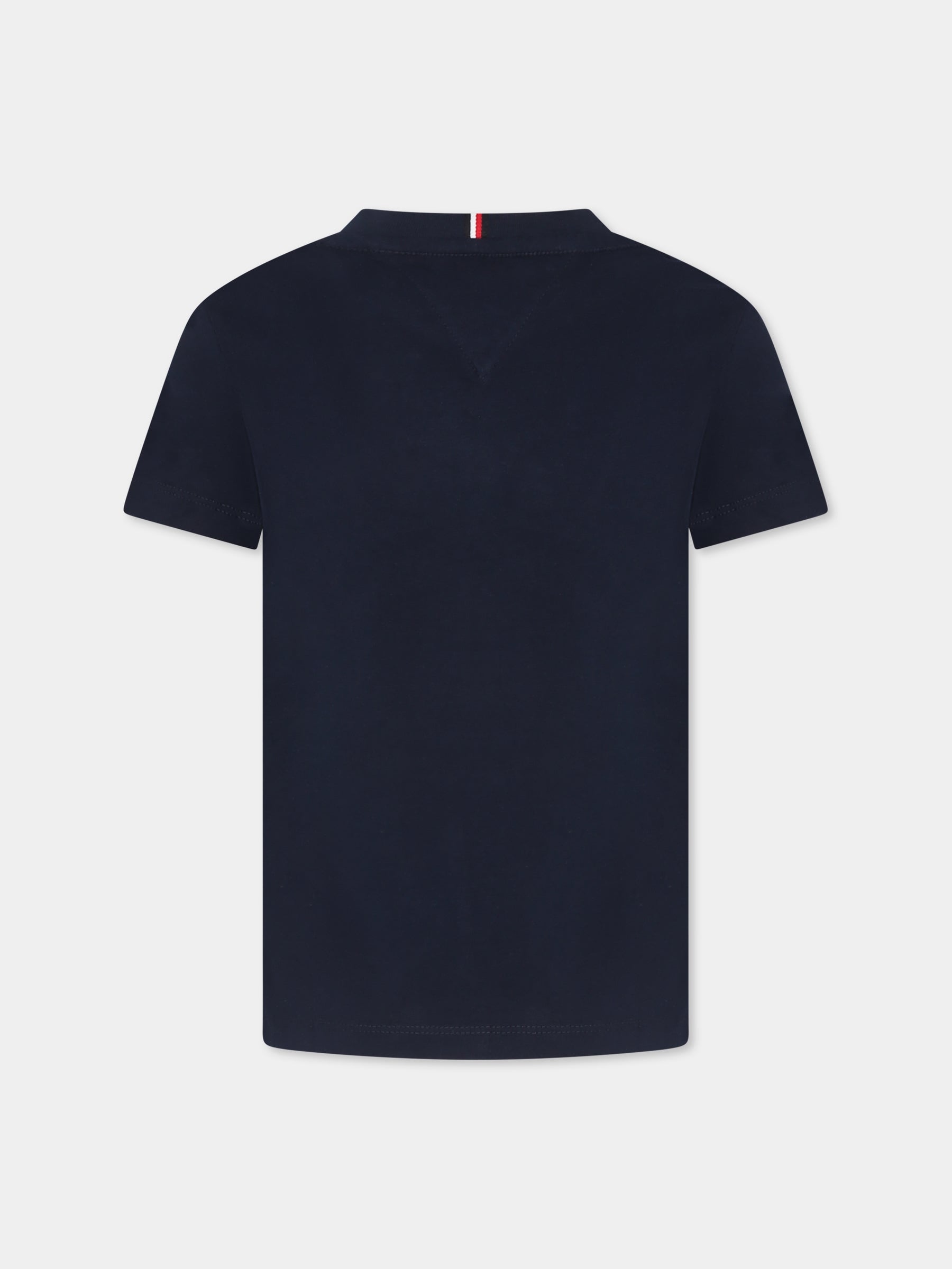 T-shirt blu per bambino con logo,Tommy Hilfiger Junior,25S THKB0KB09538J KB0KB09538 C1G