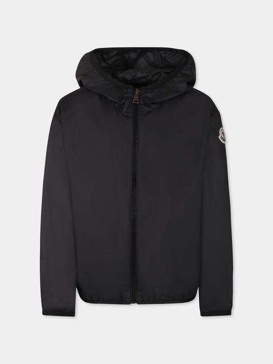 Giacca a vento Fegeo nera per bambina con logo,Moncler Kids,K1954 1A00123 54AQE 999