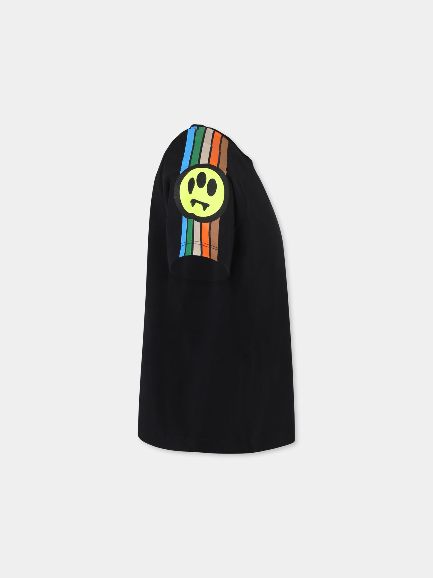 T-shirt nera per bambini con smile,Barrow,S4BKJUTH017 110
