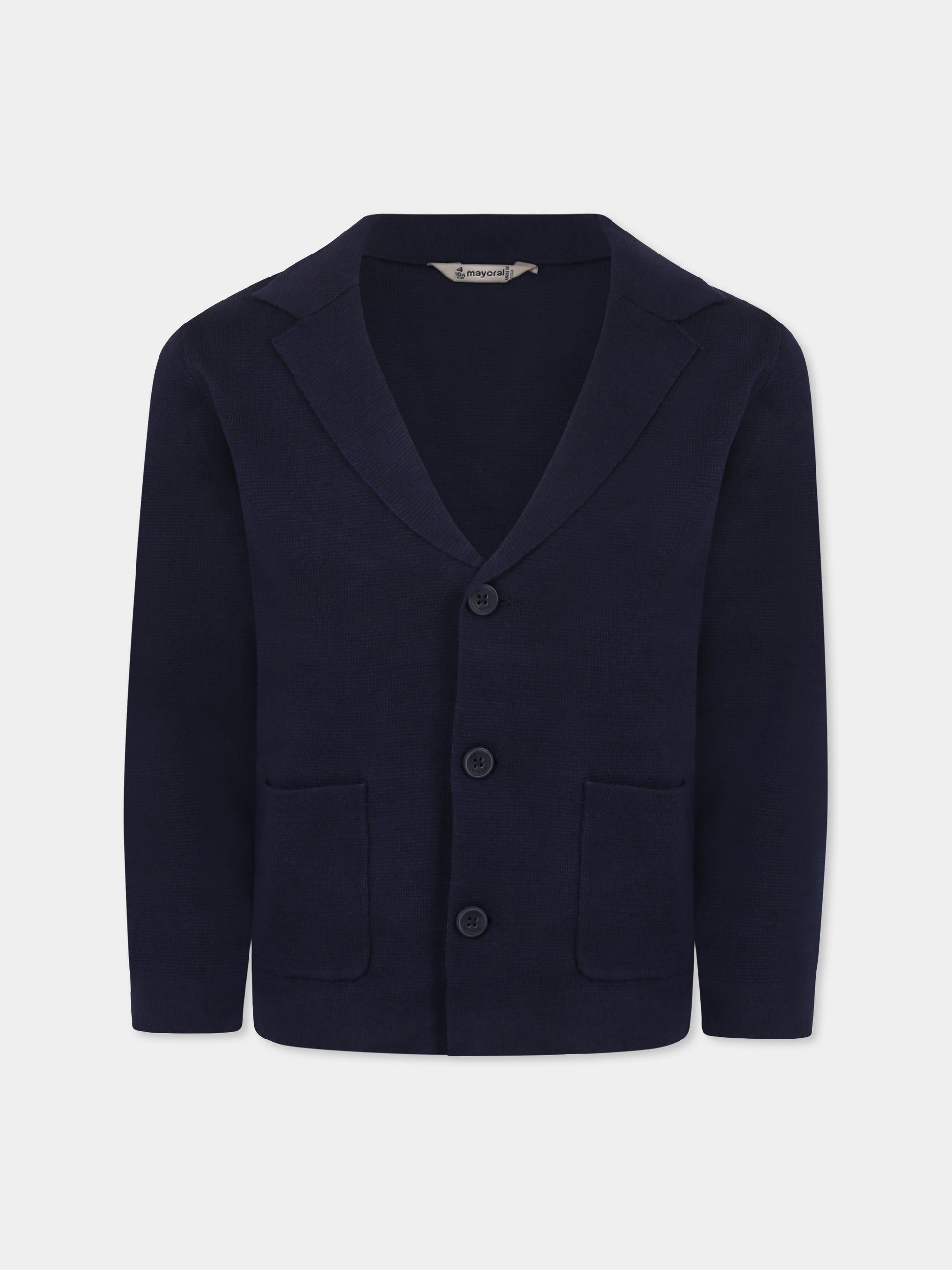 Cardigan blu per bambino,Mayoral,3418 033