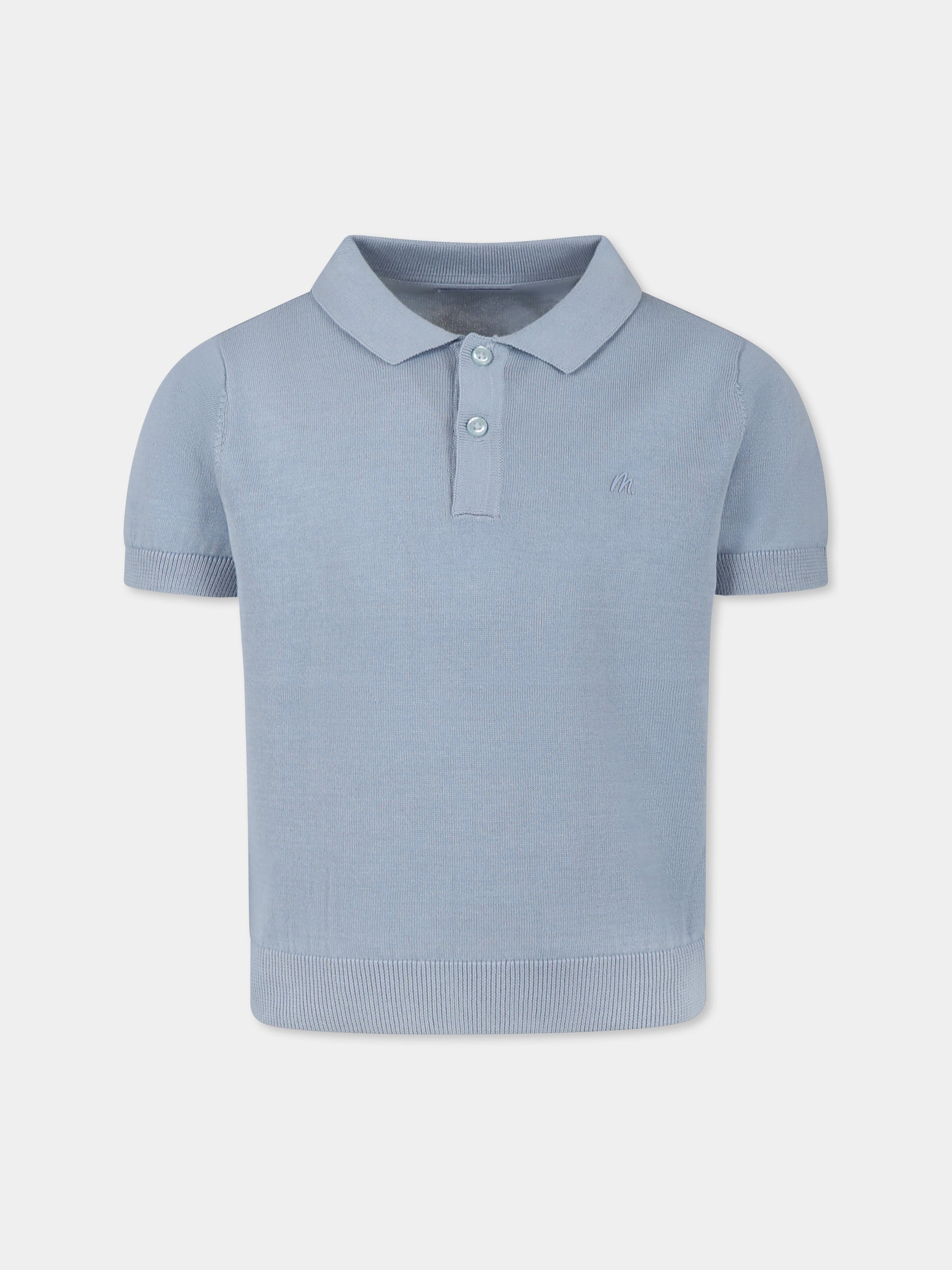 Polo celeste per bambino con logo,Mayoral,3104 092
