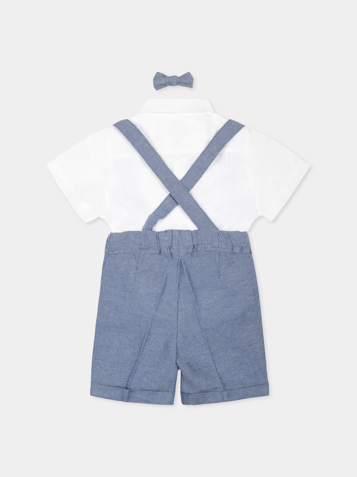 Completo celeste per neonato con papillon,Mayoral,1250 033