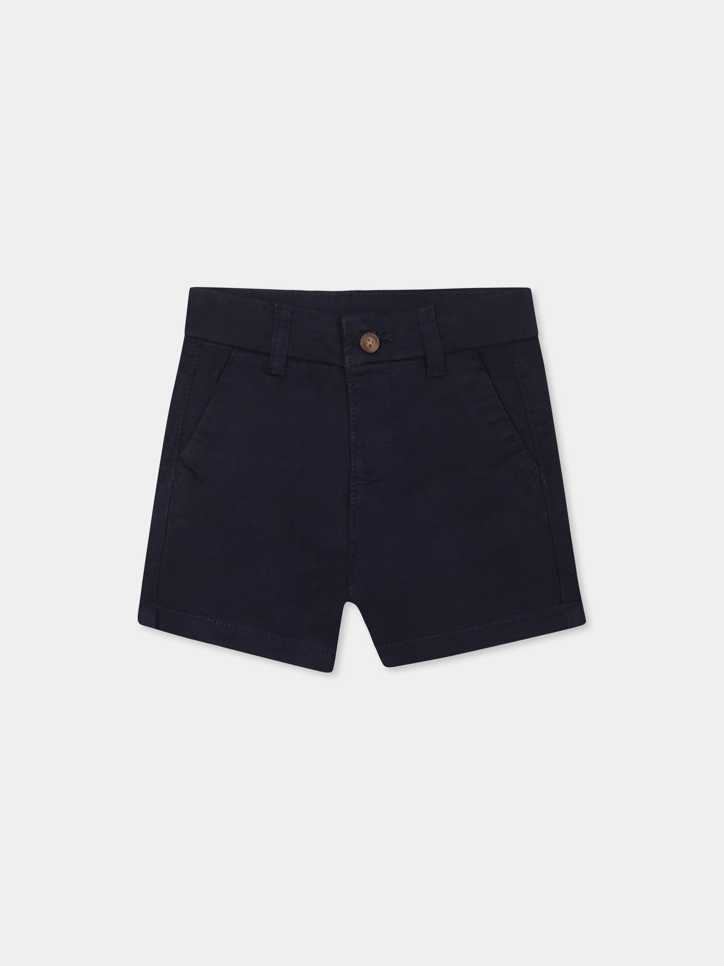 Shorts blu per neonato con logo,Mayoral,207 051