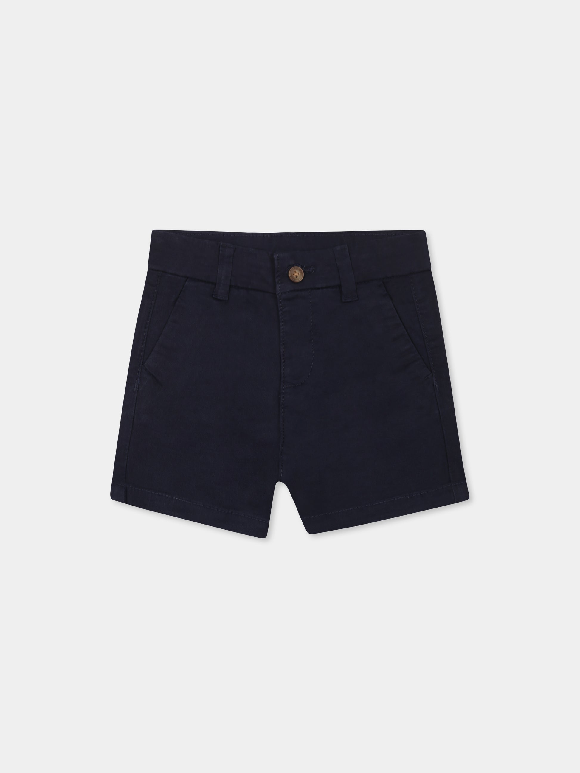 Shorts blu per neonato con logo,Mayoral,207 051