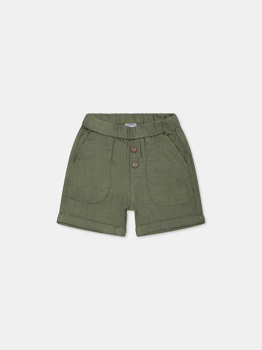 Green shorts for baby boy