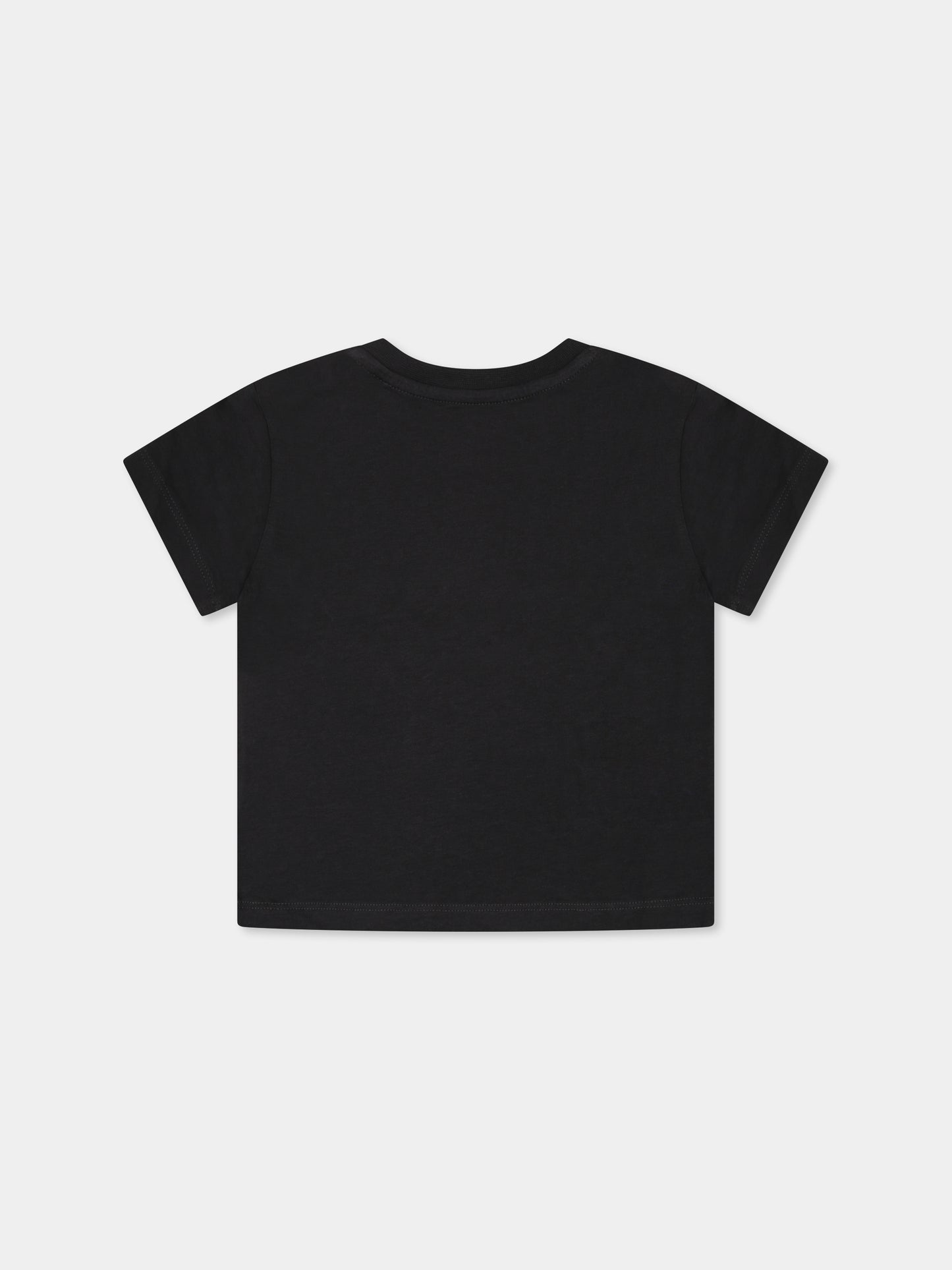 T-shirt nera per neonato con stampa dinosauro,Mayoral,1062 056