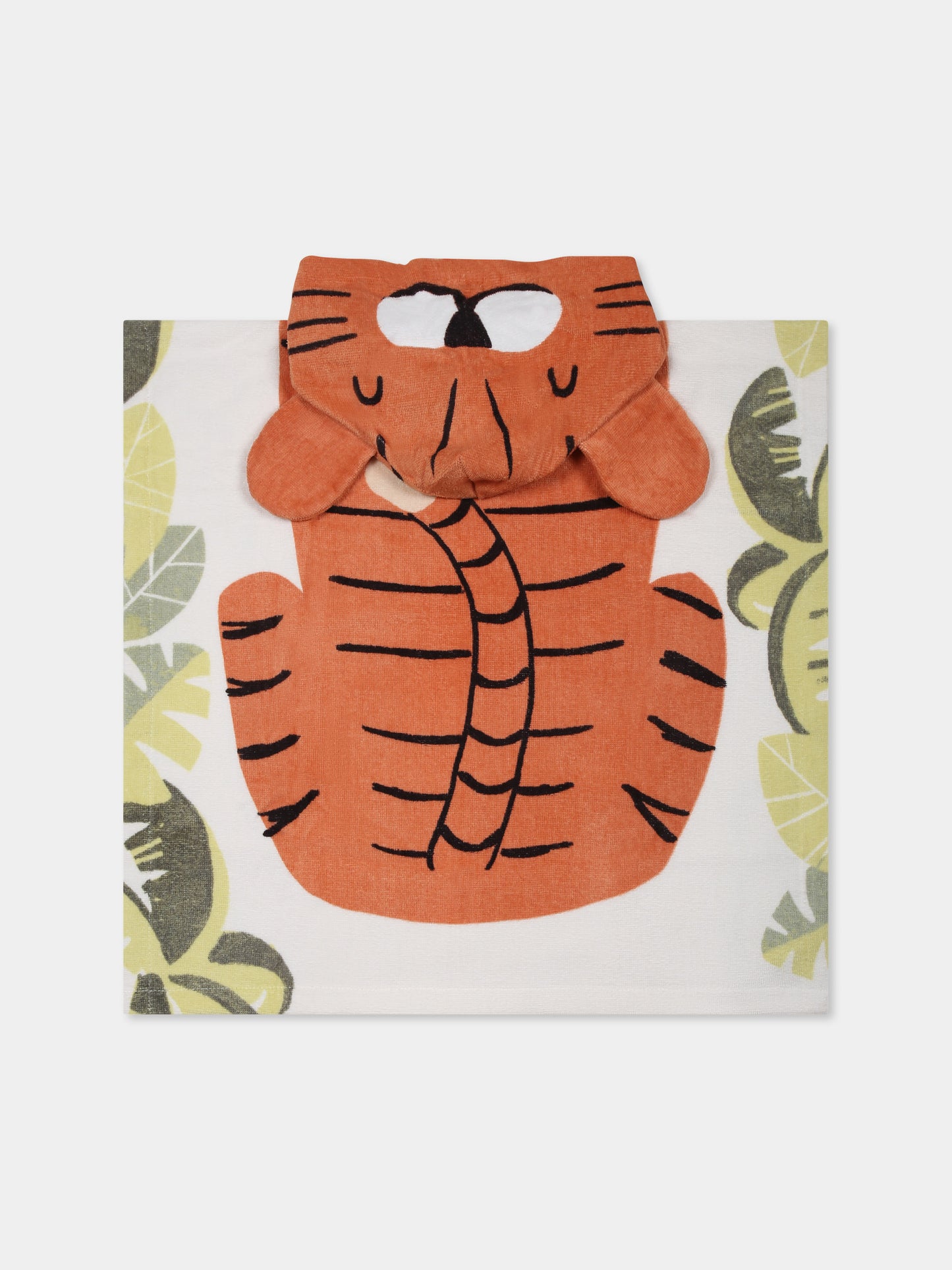 Accappatoio multicolor per neonato con tigre,Mayoral,10894 073