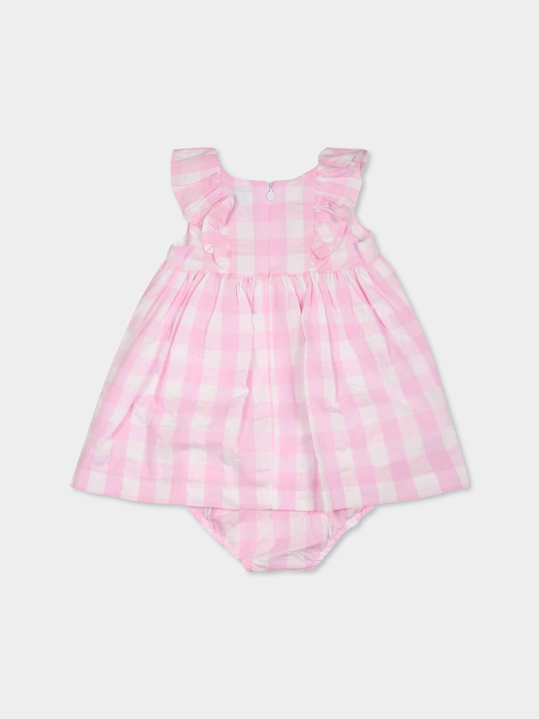 Vestito rosa per neonata con stampa vichy,Mayoral,1912 044