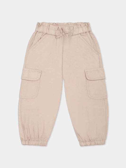Pantaloni beige per neonata,Mayoral,1571 015