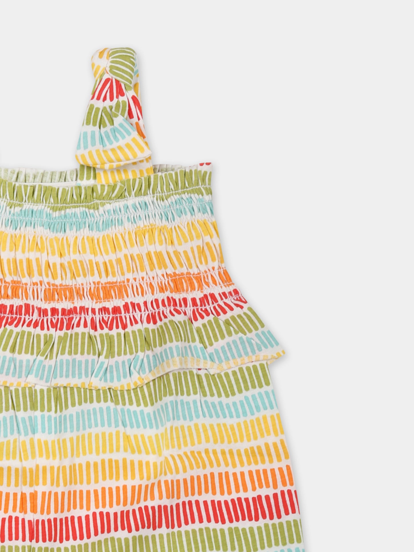 Jumpsuit multicolor per neonata con fiocco,Mayoral,1839 056