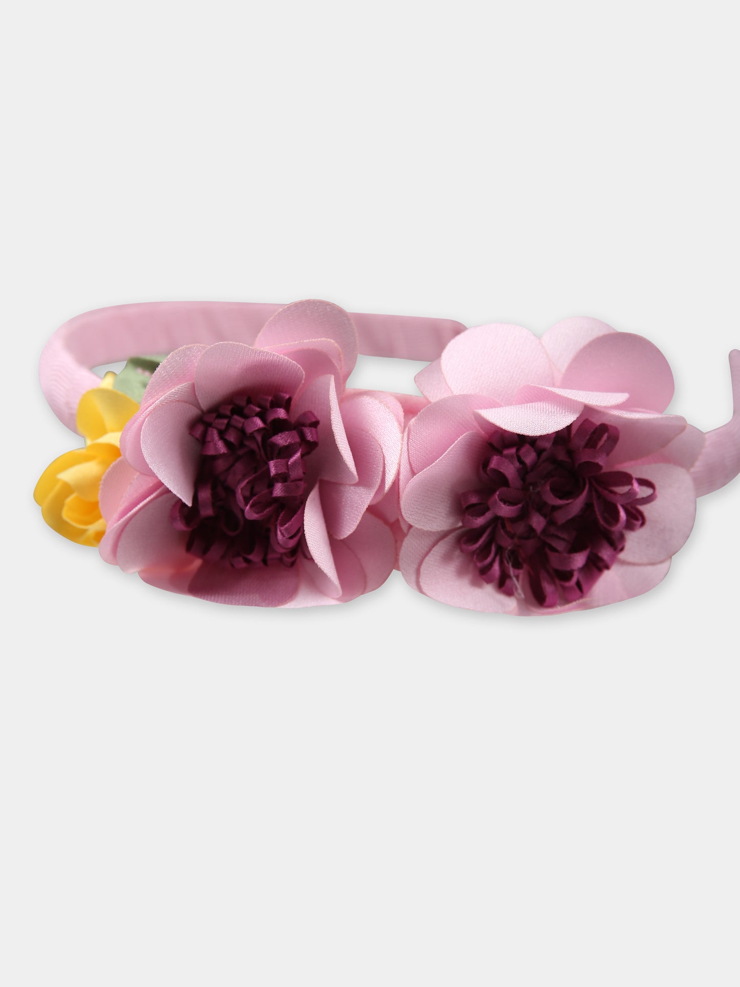 Cerchietto rosa per neonata con fiori,Mayoral,10888 022