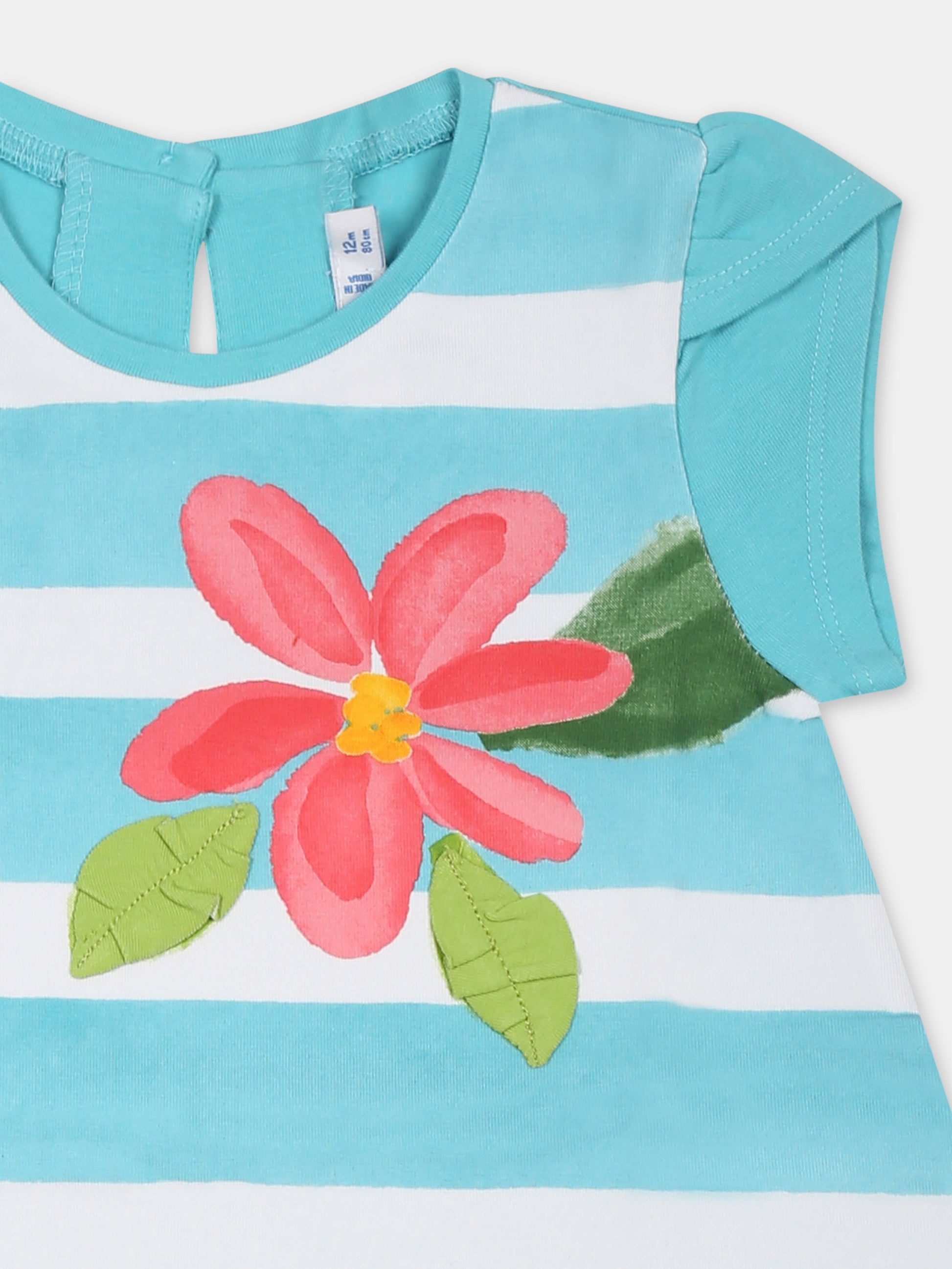 Vestito verde per neonata con stampa fiore,Mayoral,1922 074