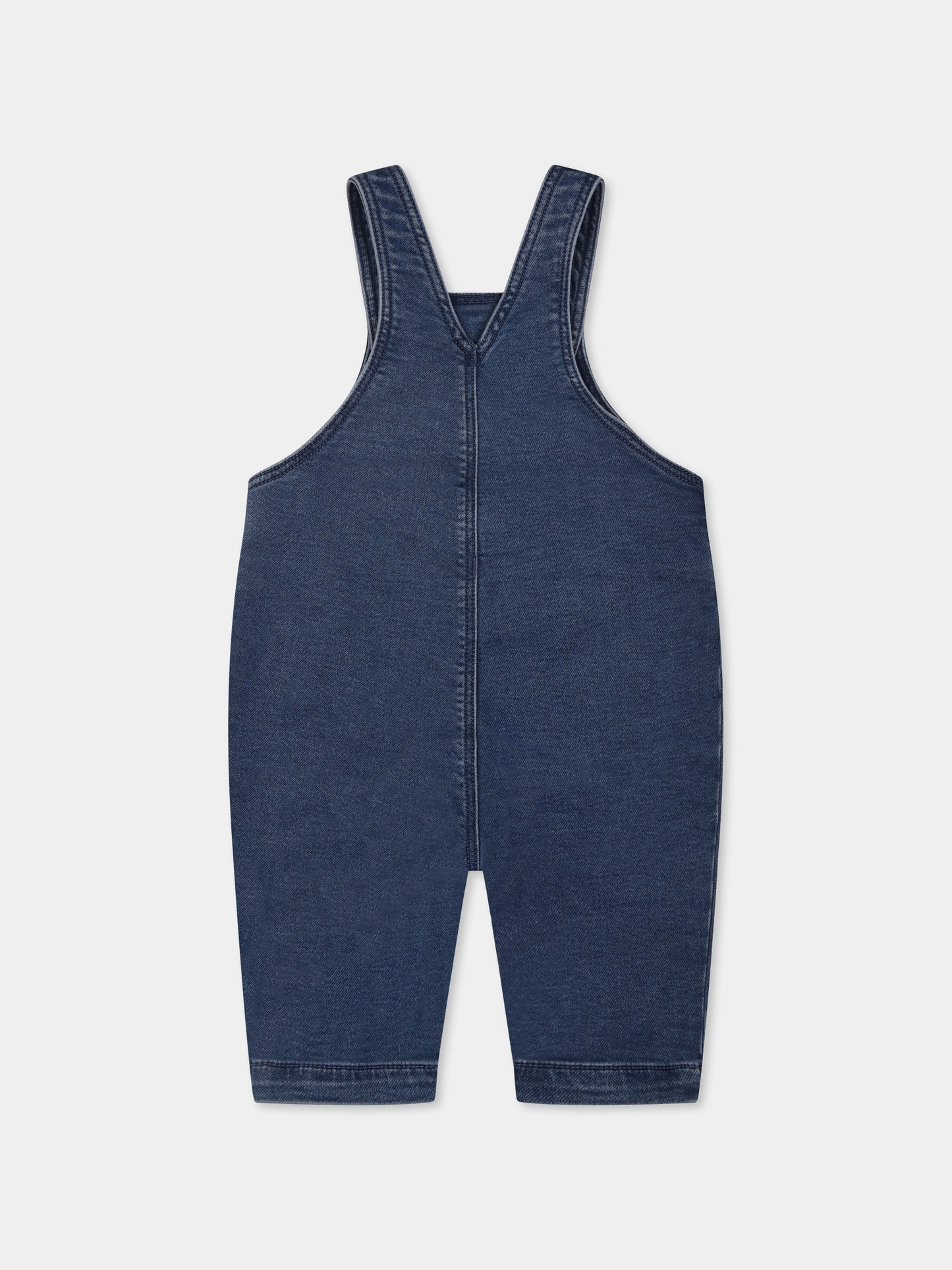 Salopette denim per neonati,Petit Bateau,A0CV8  BLEU DELAVE 01