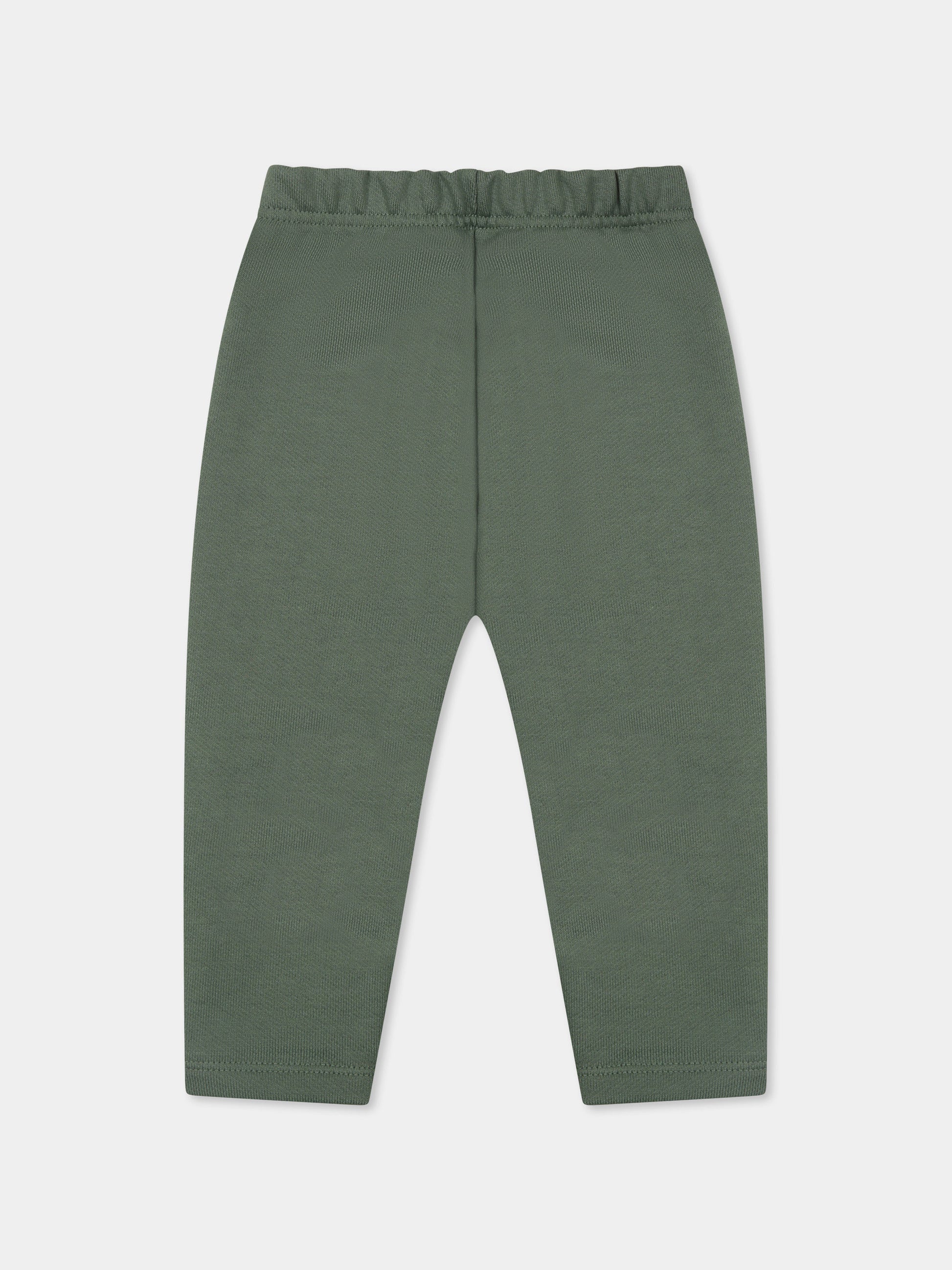 Pantaloni verdi per neonato con logo,Petit Bateau,A0CVZ PALMERAIE 03
