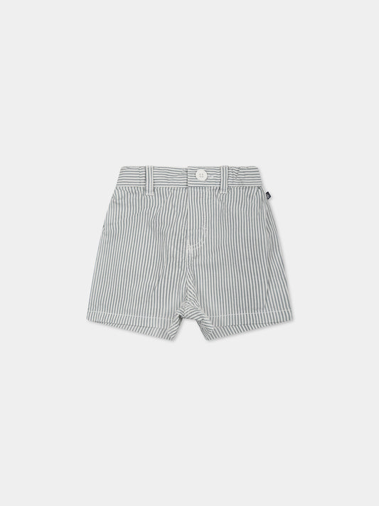 Green shorts for baby boy with logo