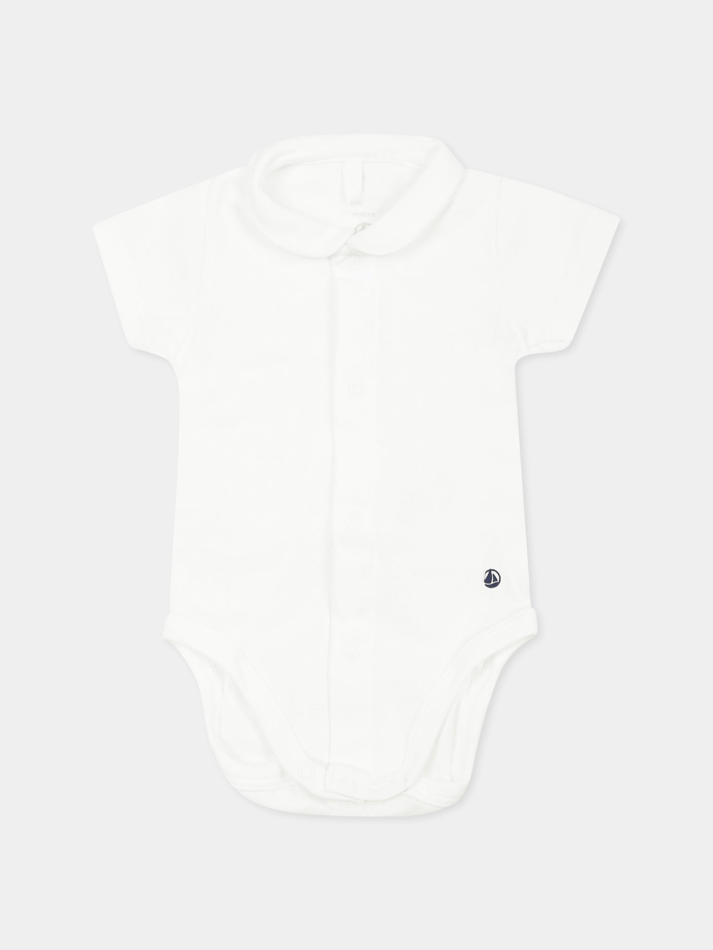 Body bianco per neonati,Petit Bateau,A09FN MARSHMALLOW 01