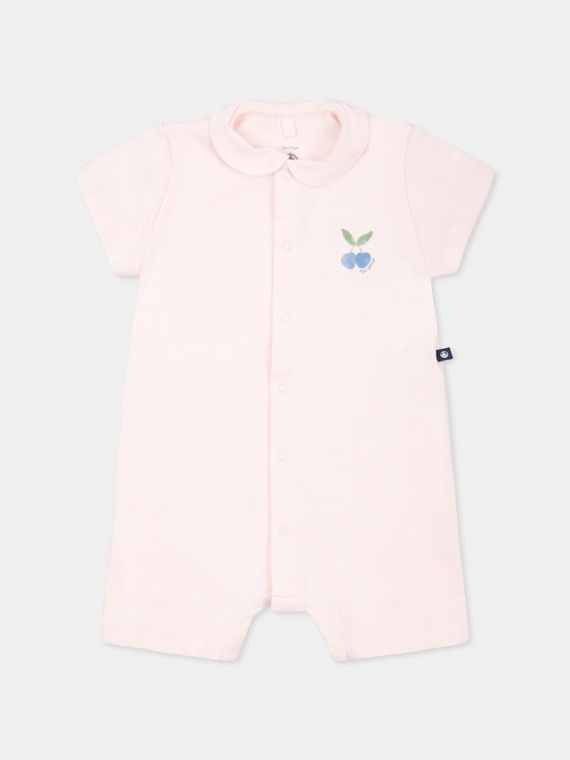 Pagliaccetto rosa per neonata,Petit Bateau,A0CG0 FLEUR 01