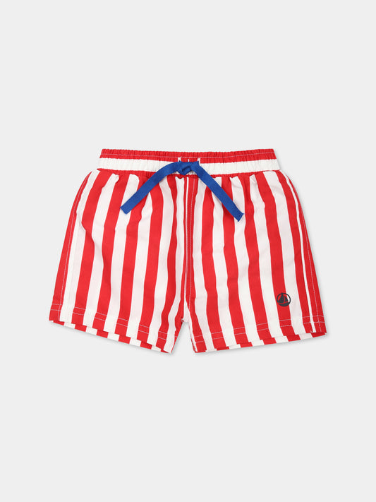 Boxer mare rosso per neonato,Petit Bateau,A0CU2 MARSHMALLOW/SPI 02