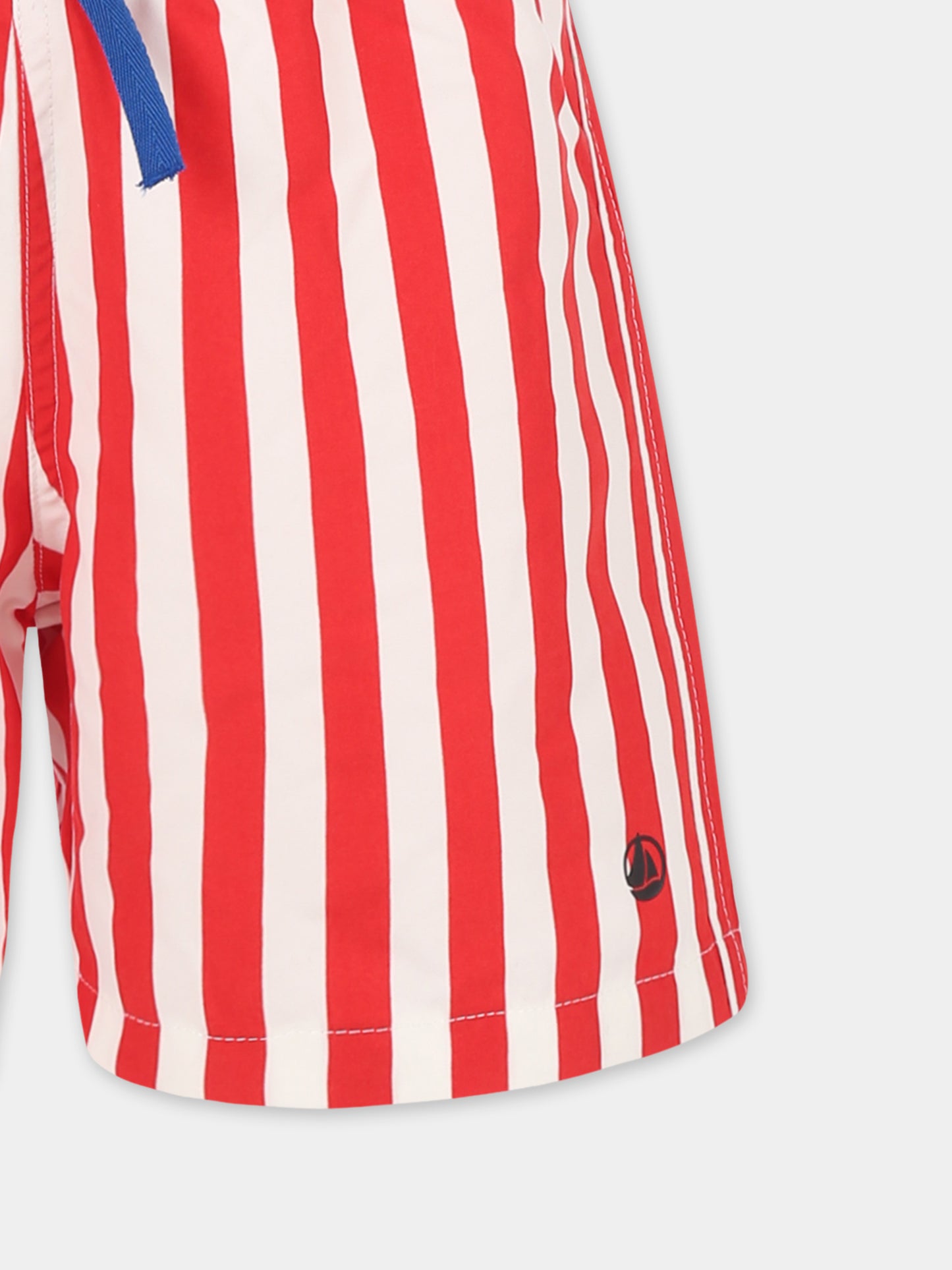 Boxer mare rosso per bambino,Petit Bateau,A0D4E MARSHMALLOW/SPI 04