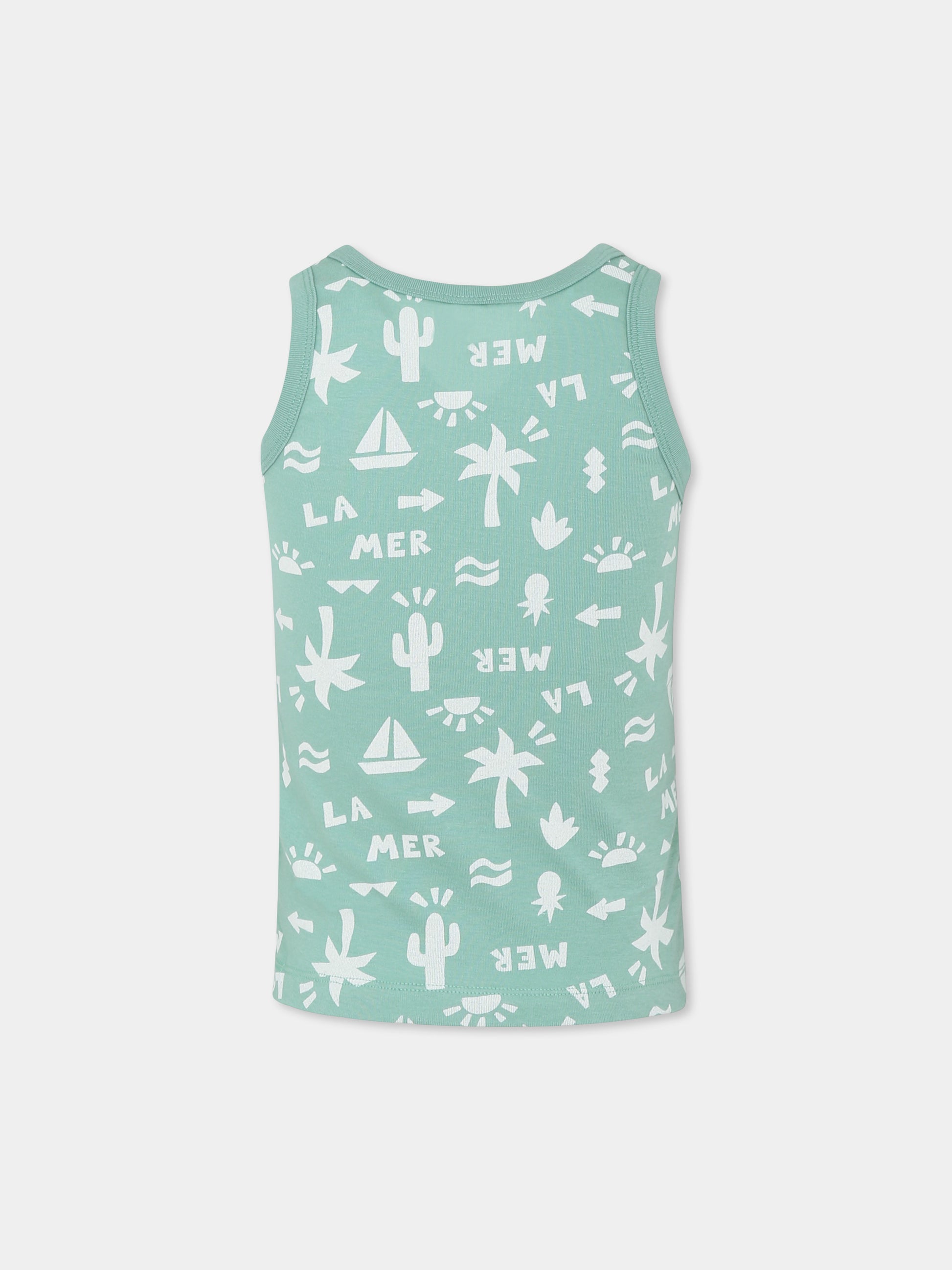 Set canottiera multicolor per bambino con scritta e stampa,Petit Bateau,A0CSZ VARIANTE 1 00