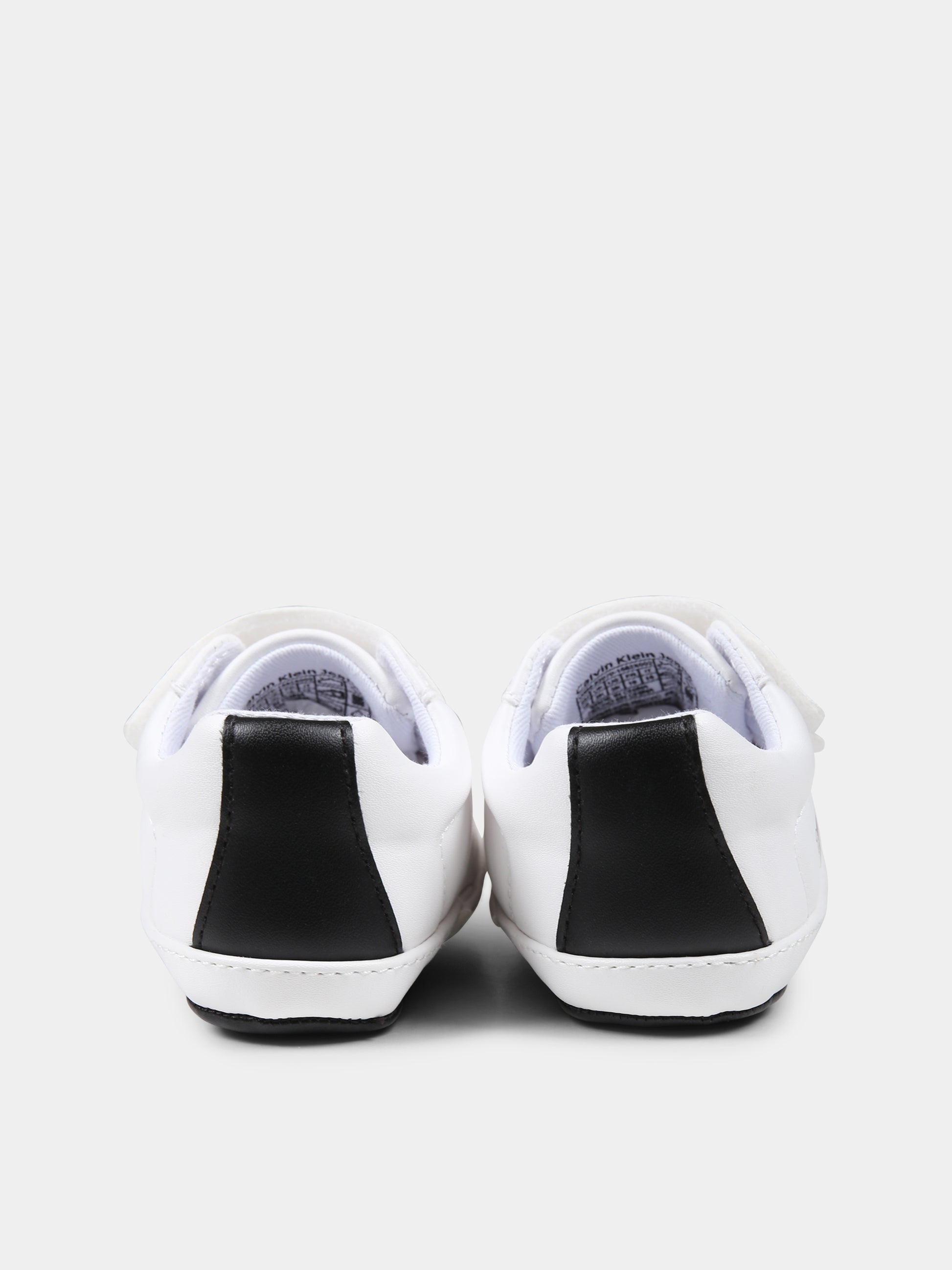 Sneakers bianche per neonati con logo,Calvin Klein Kids,V0B9 82070 1582X002