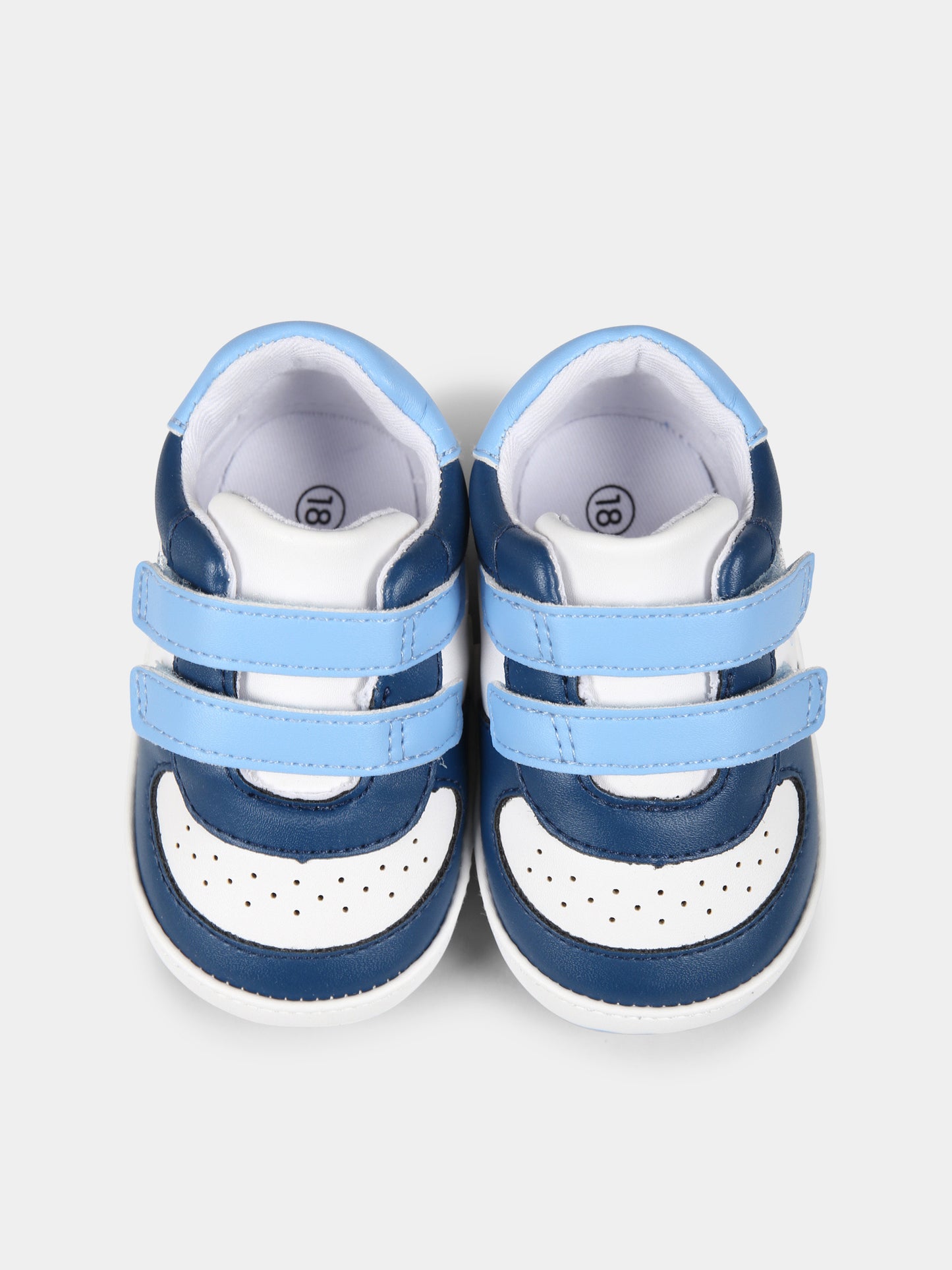 Sneakers blu per neonato con logo,Calvin Klein Kids,V0B9 82071 1433Y252