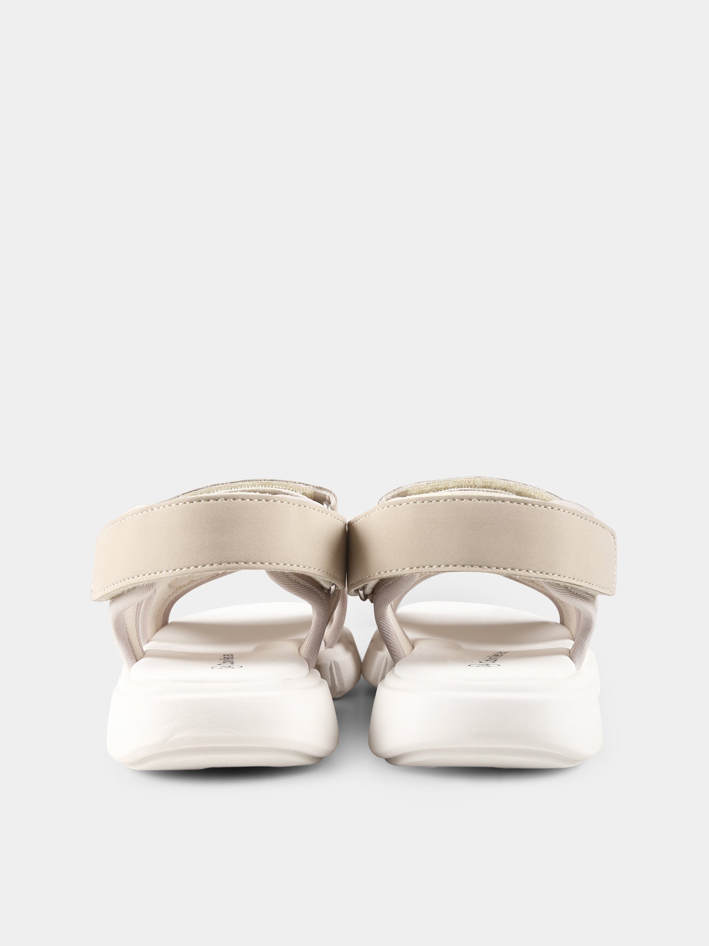 Sandali beige per bambini con logo,Calvin Klein Kids,V3B2 83024 1692503