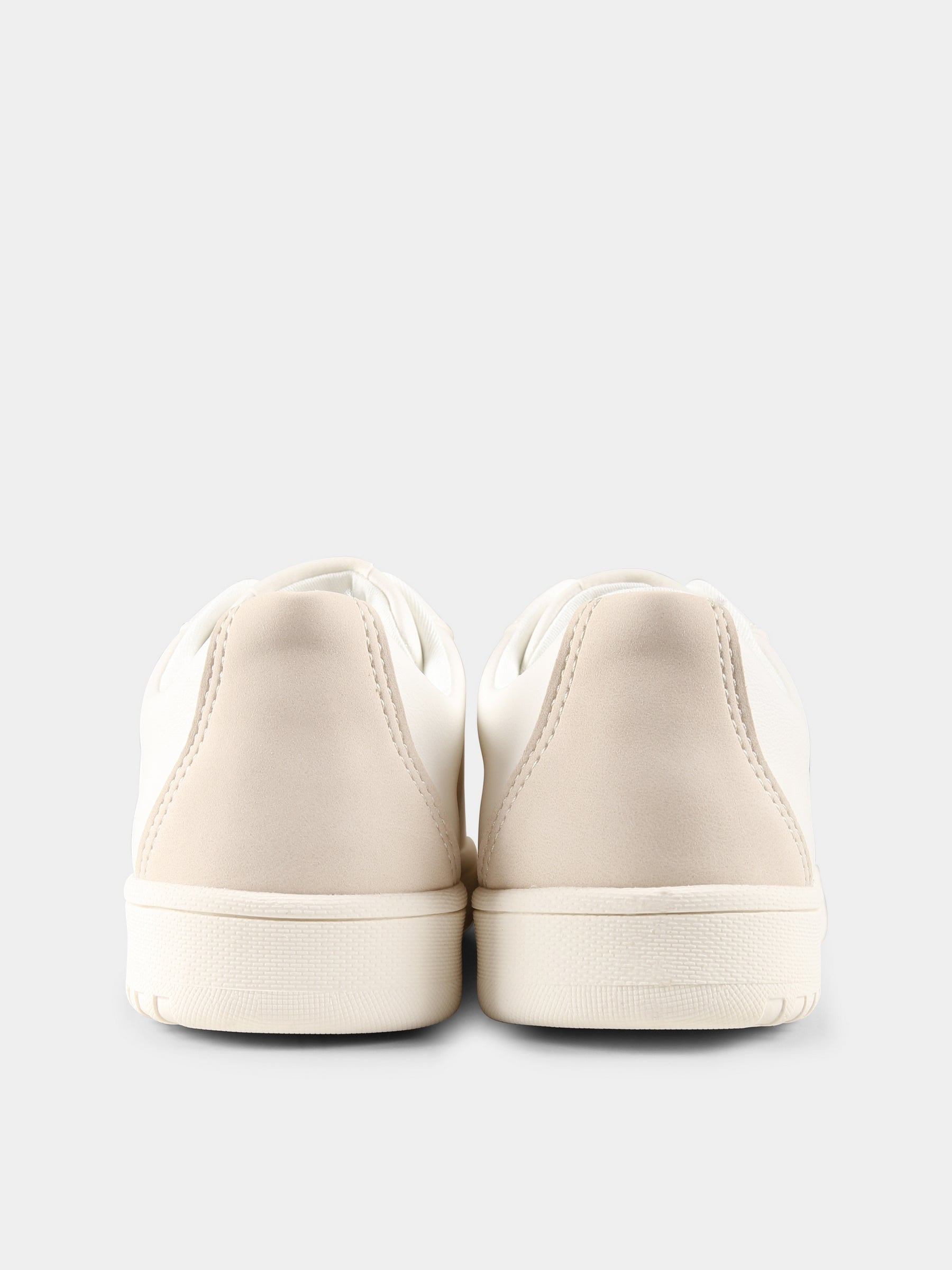 Sneakers avorio per bambini con logo,Calvin Klein Kids,V3X9 82082 1355A472