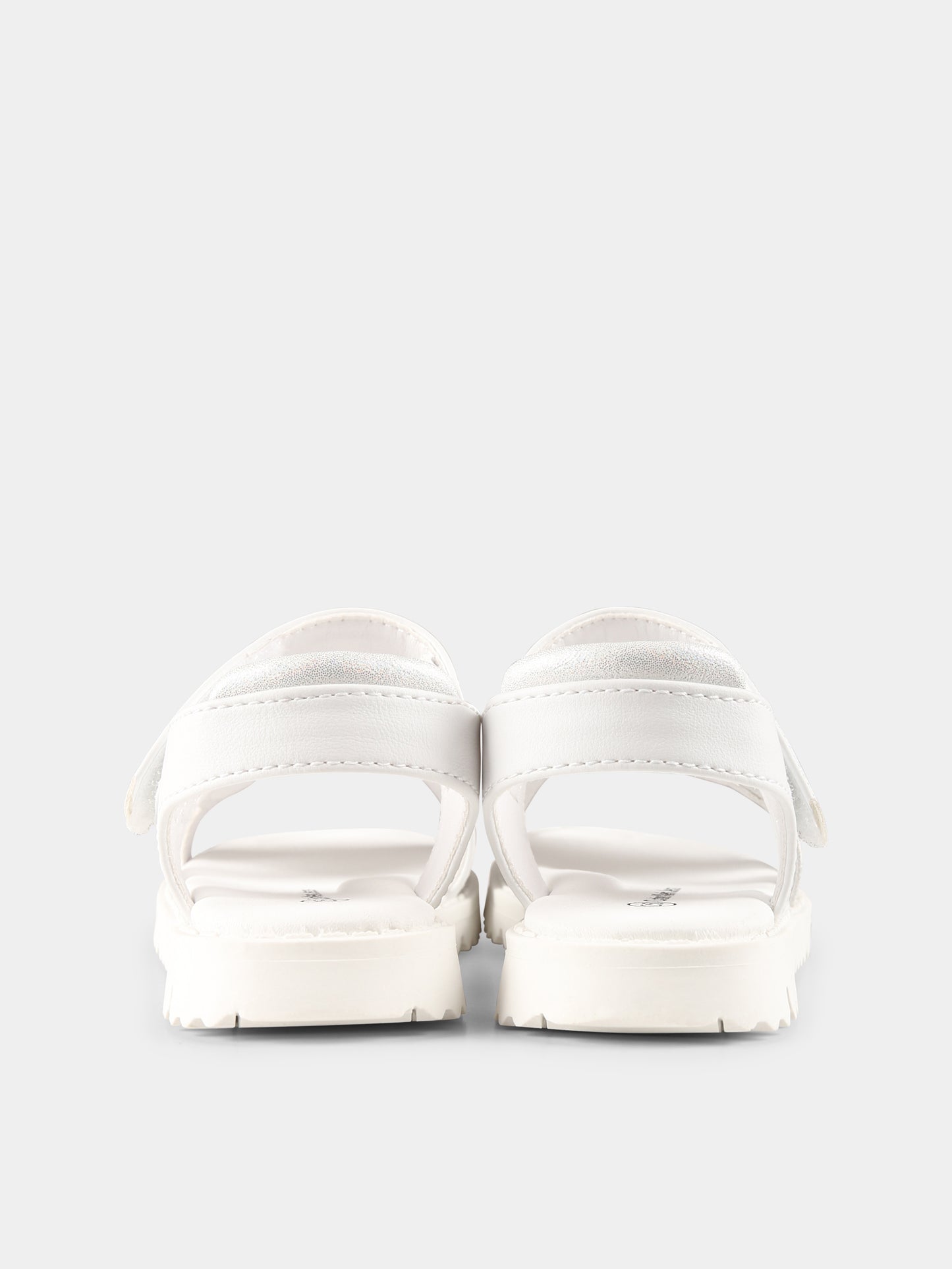 Sandali bianchi per bambina con logo,Calvin Klein Kids,V1A2 82039 1013X025