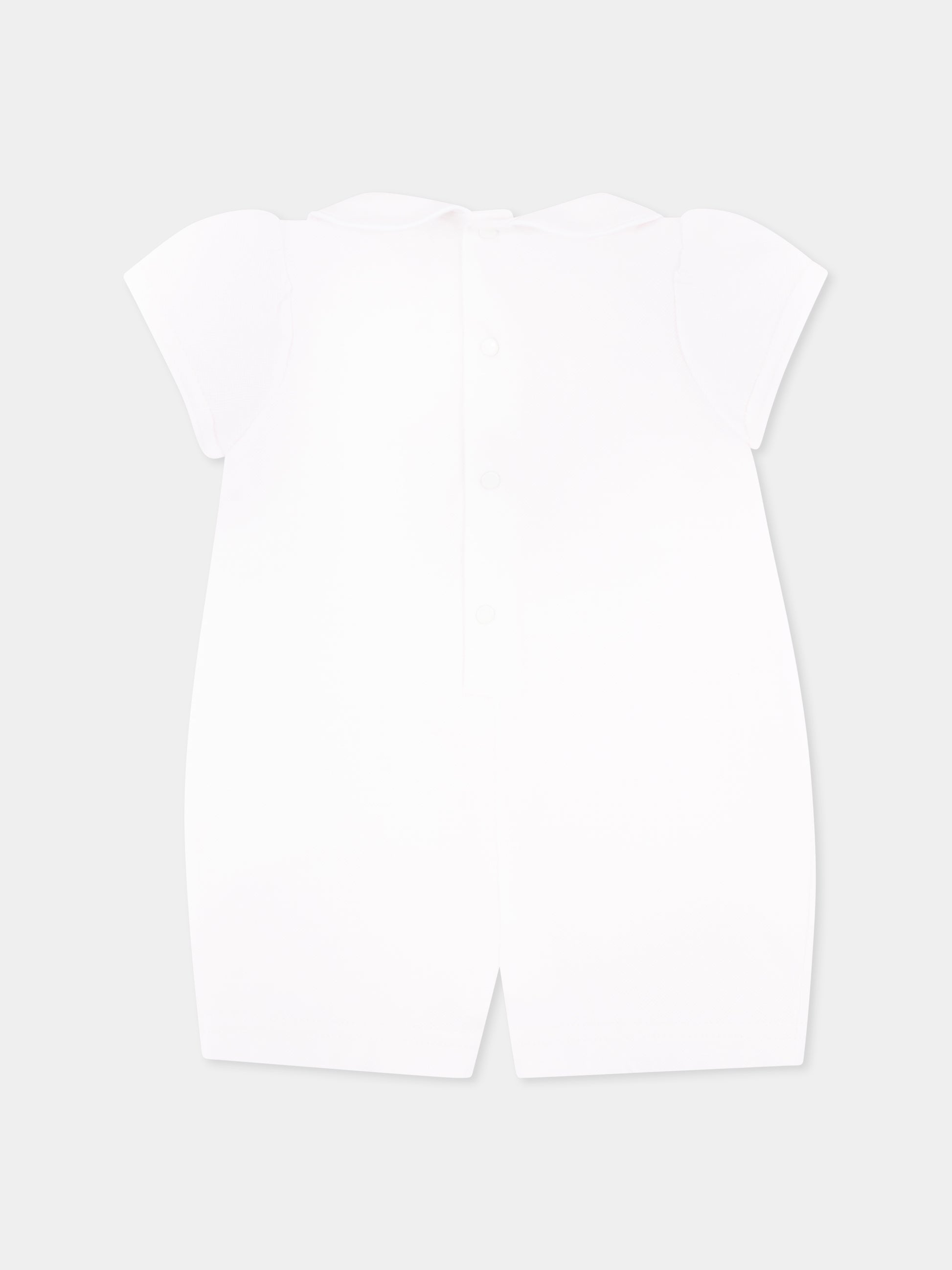 Pagliaccetto rosa per neonata con fiocco,La Stupenderia,TBTT62N03