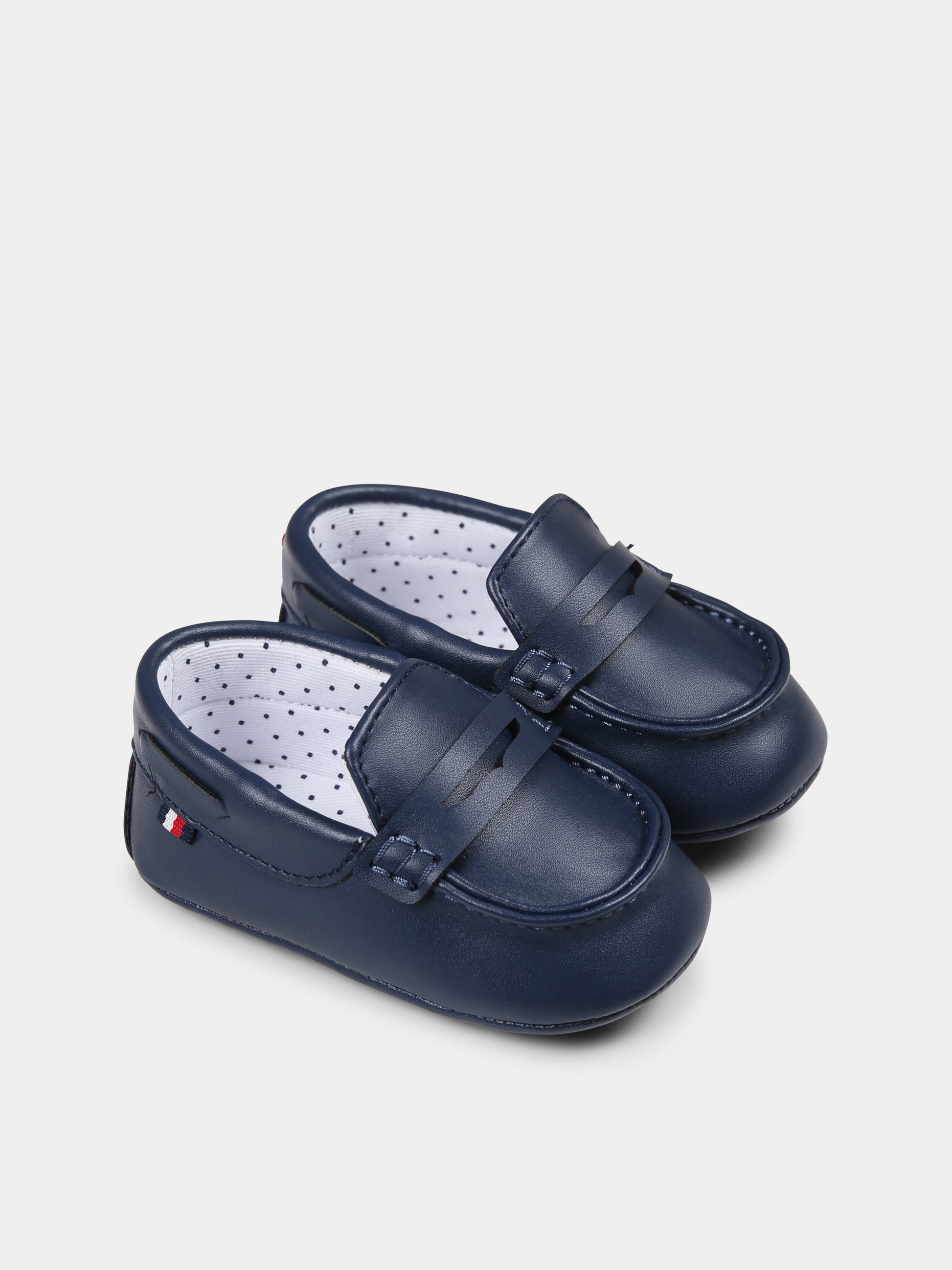 Mocassini blu per neonato con bandierina,Tommy Hilfiger Junior,T0B4 33827 1433800
