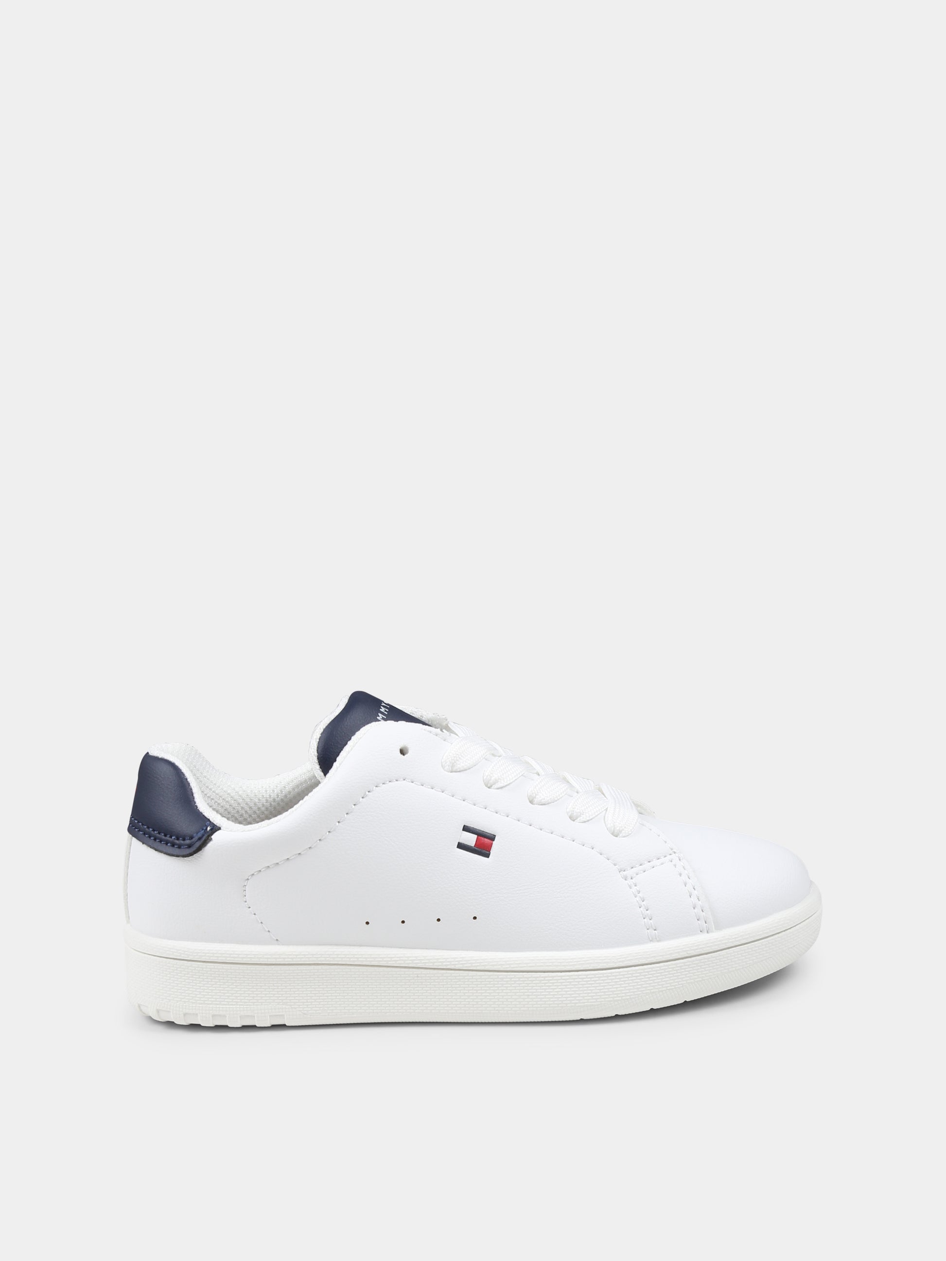 Sneakers bianche per bambini con logo,Tommy Hilfiger Junior,T3X9 33848 1355X336