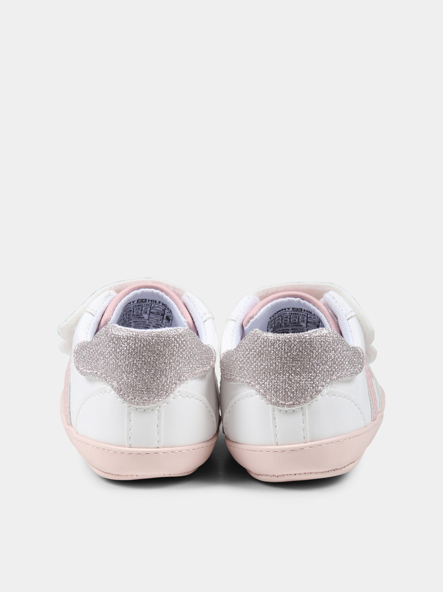 Sneakers bianche per neonata con logo,Tommy Hilfiger Junior,T0A9 33721 1528X134