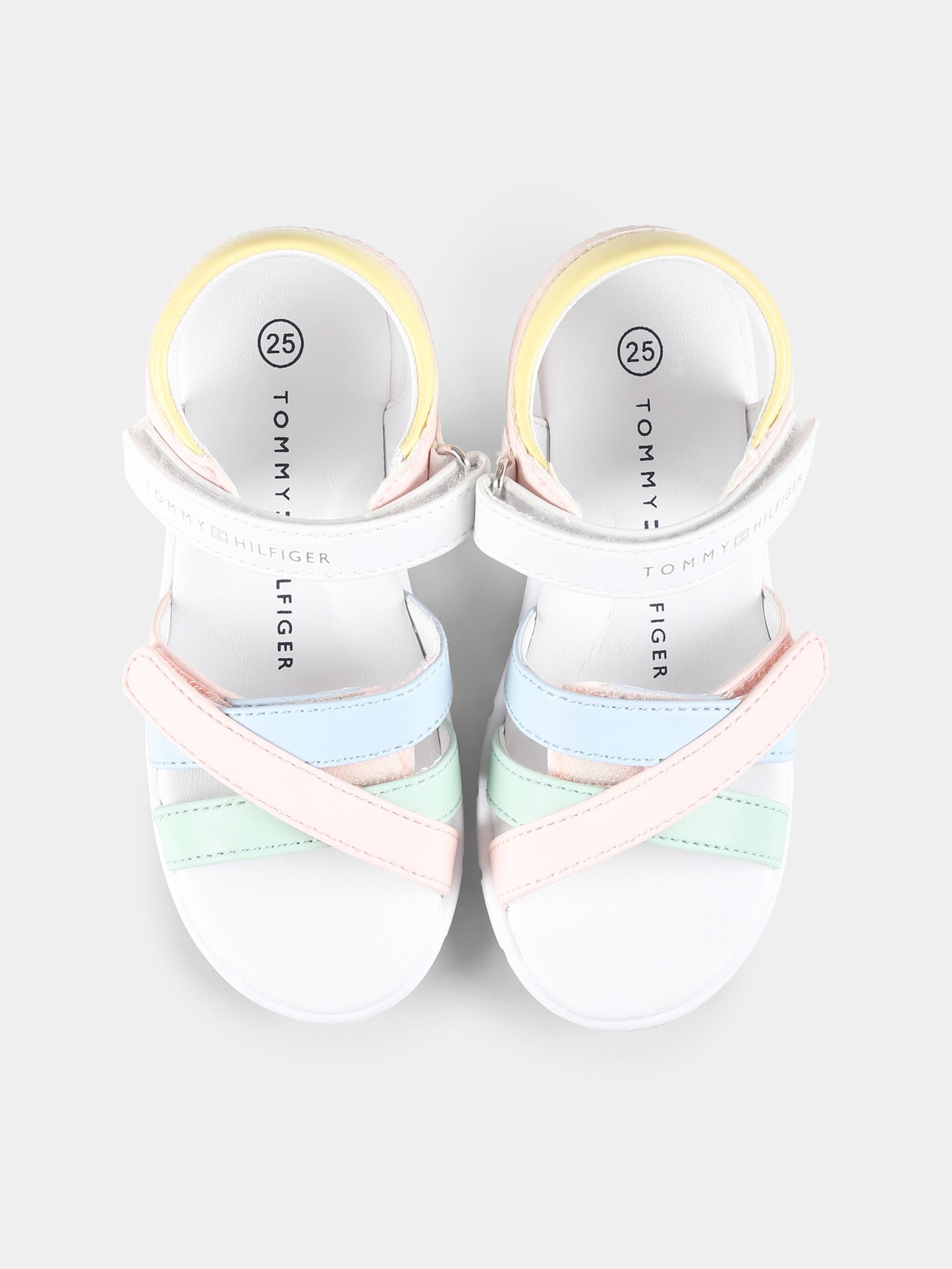 Sandali multicolor per bambina con logo,Tommy Hilfiger Junior,T1A2 33772 0326Y913