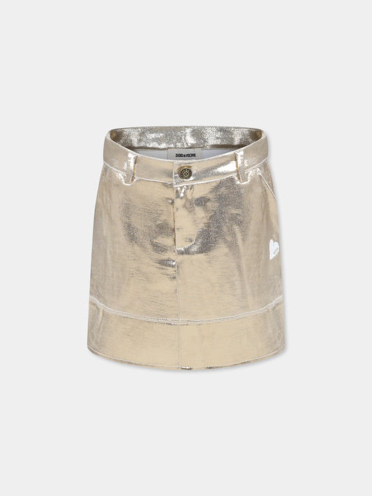 Gonna oro per bambina con cuore,Zadig & Voltaire Kids,X60329 240