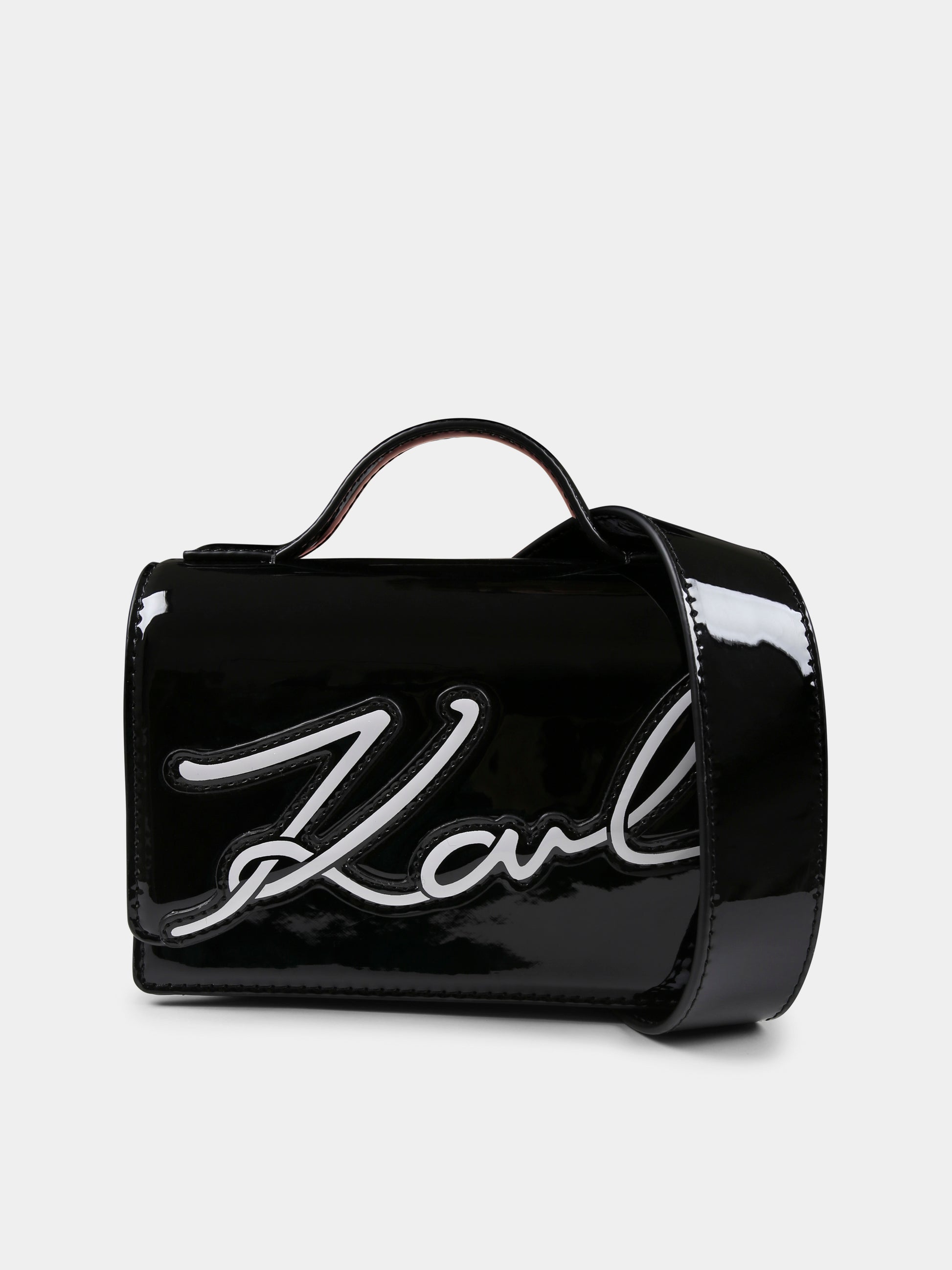 Borsa nera per bambina con logo,Karl Lagerfeld Kids,Z30405 09B