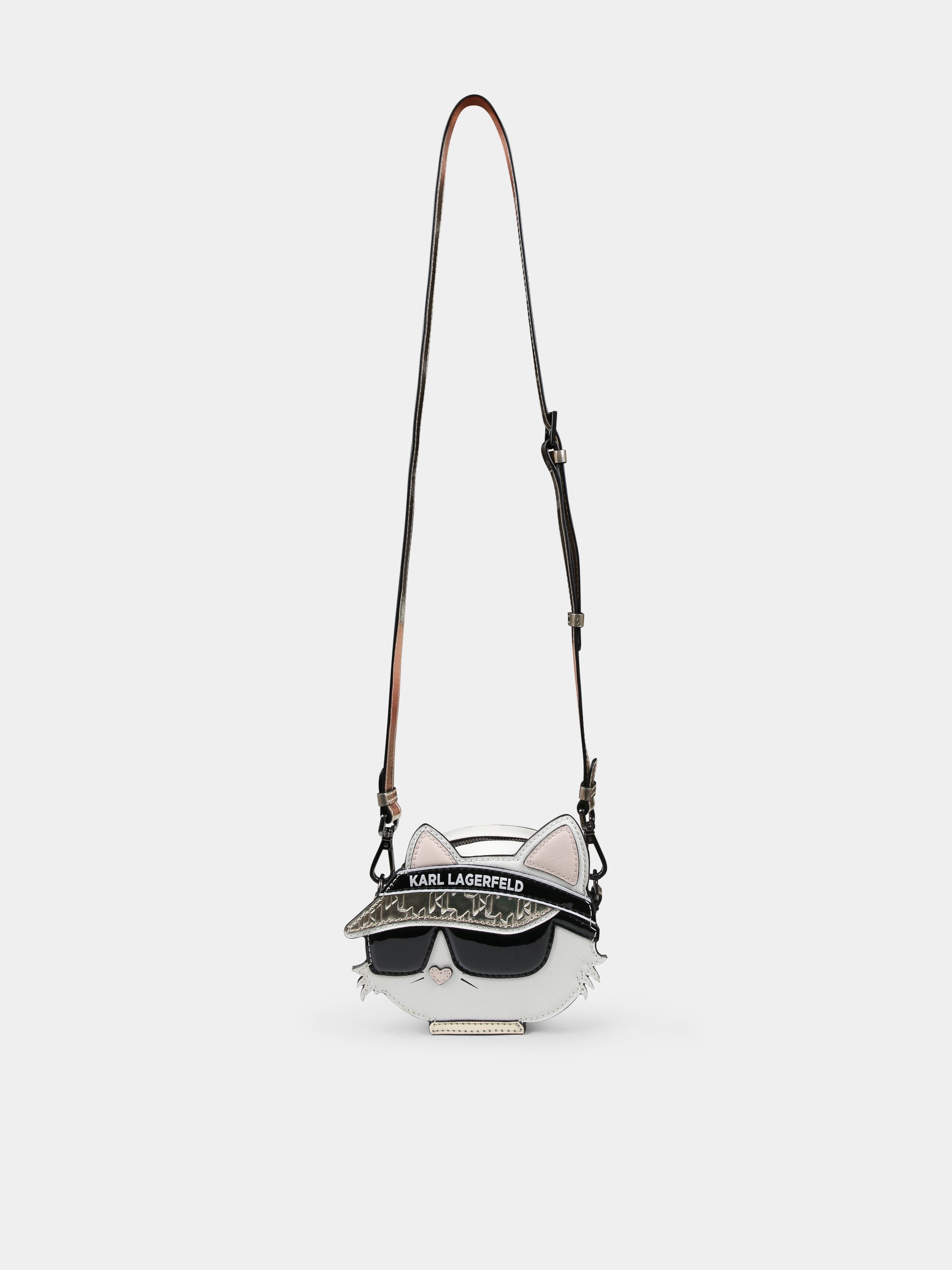 Borsa bianca per bambina con Choupette,Karl Lagerfeld Kids,Z30582 576