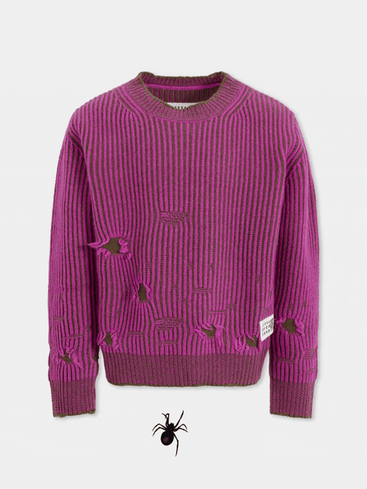 Purple sweater for girl with logo