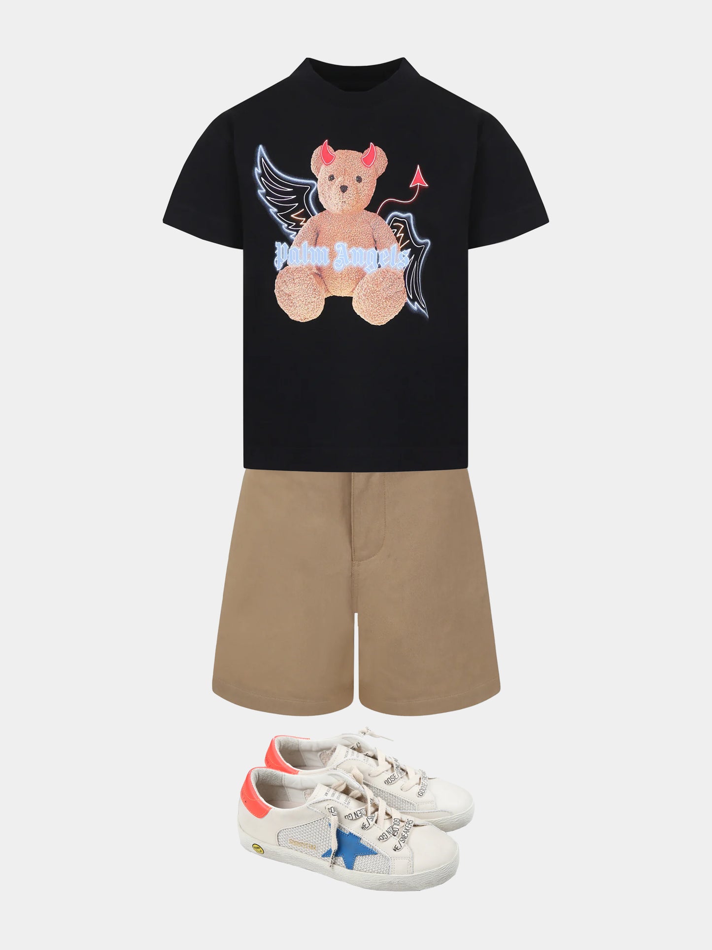 Black t-shirt for boy with bear
