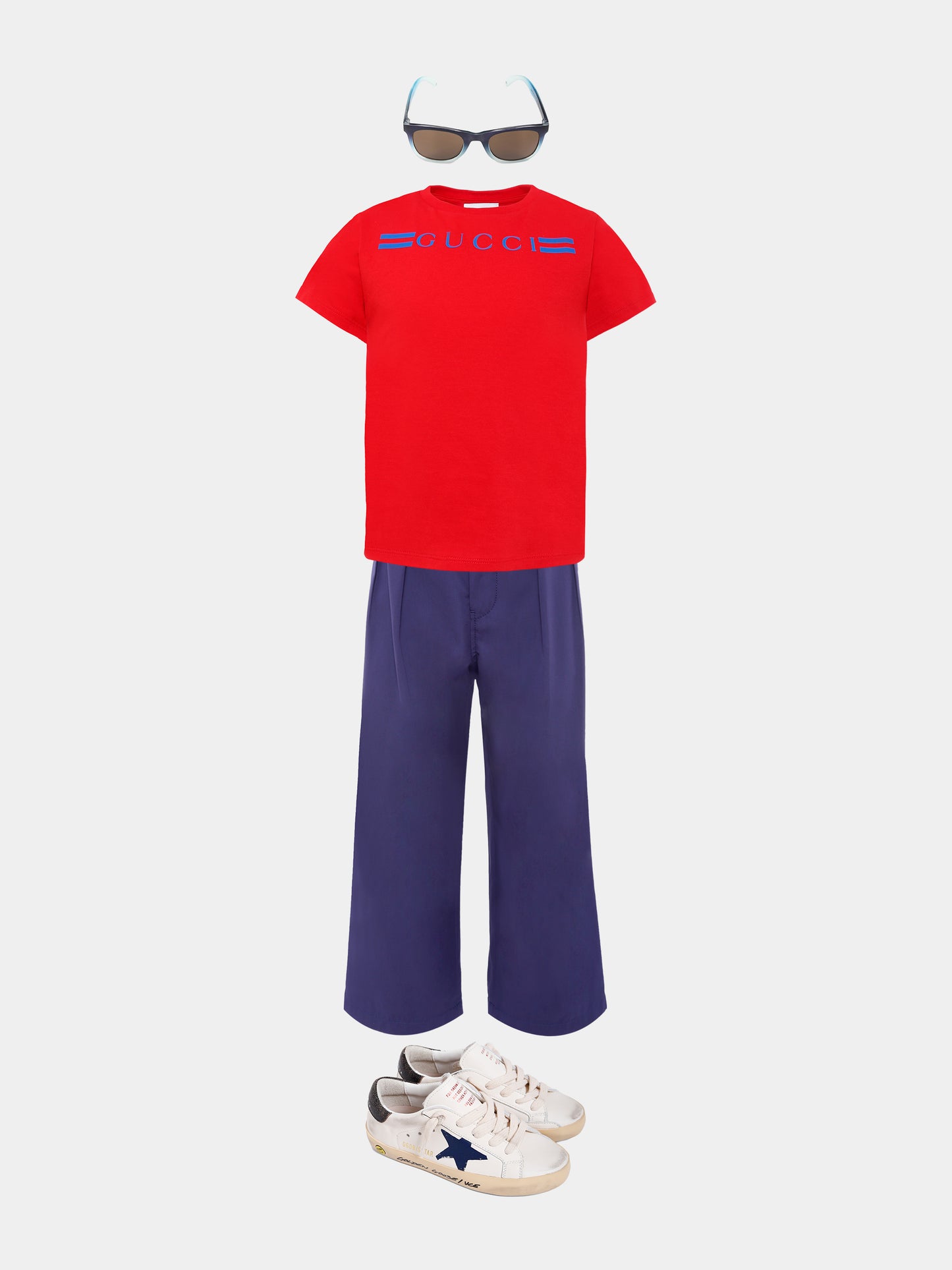 Blue trousers for boy with logo