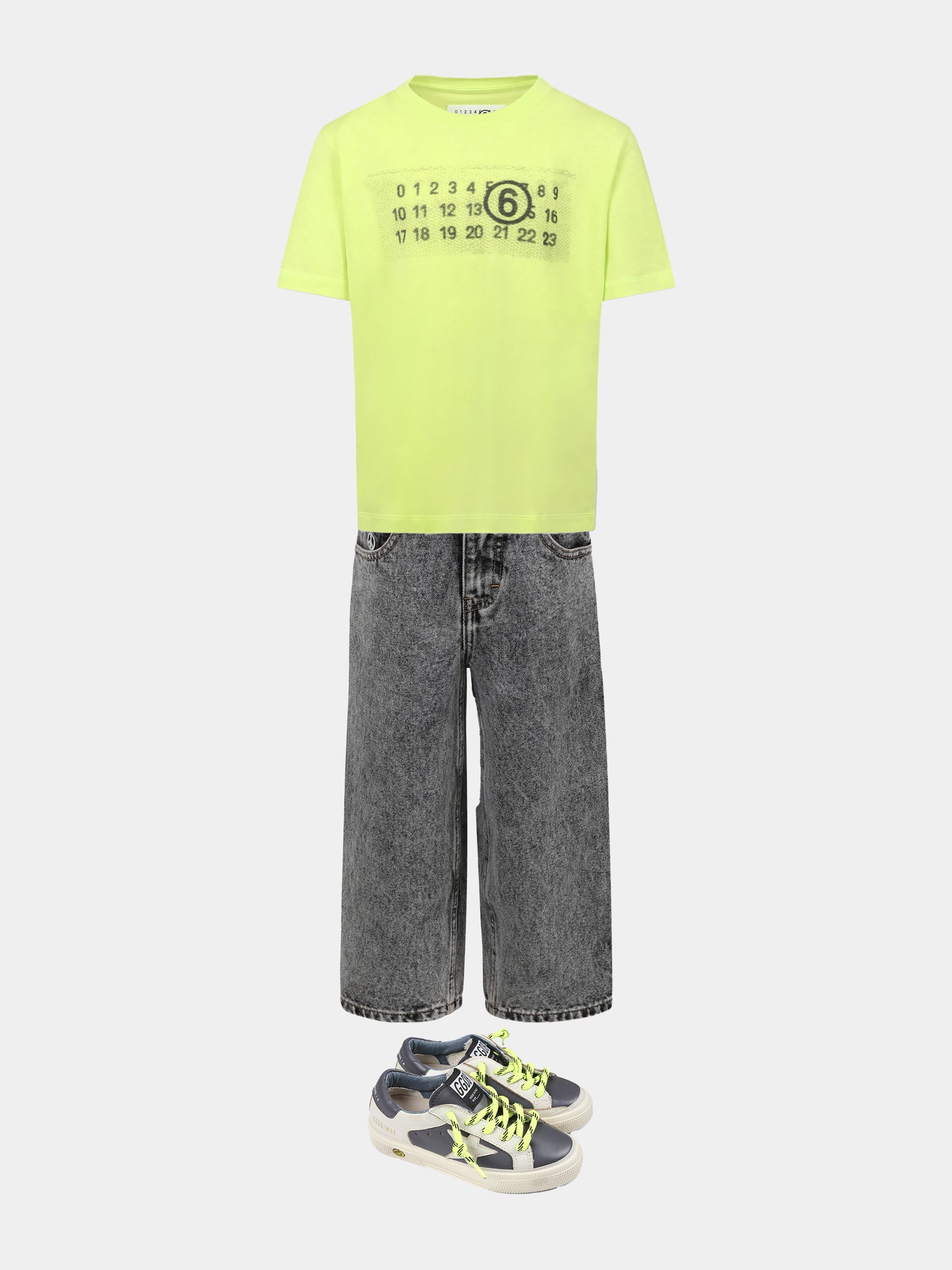 Yellow t-shirt for kids with logo