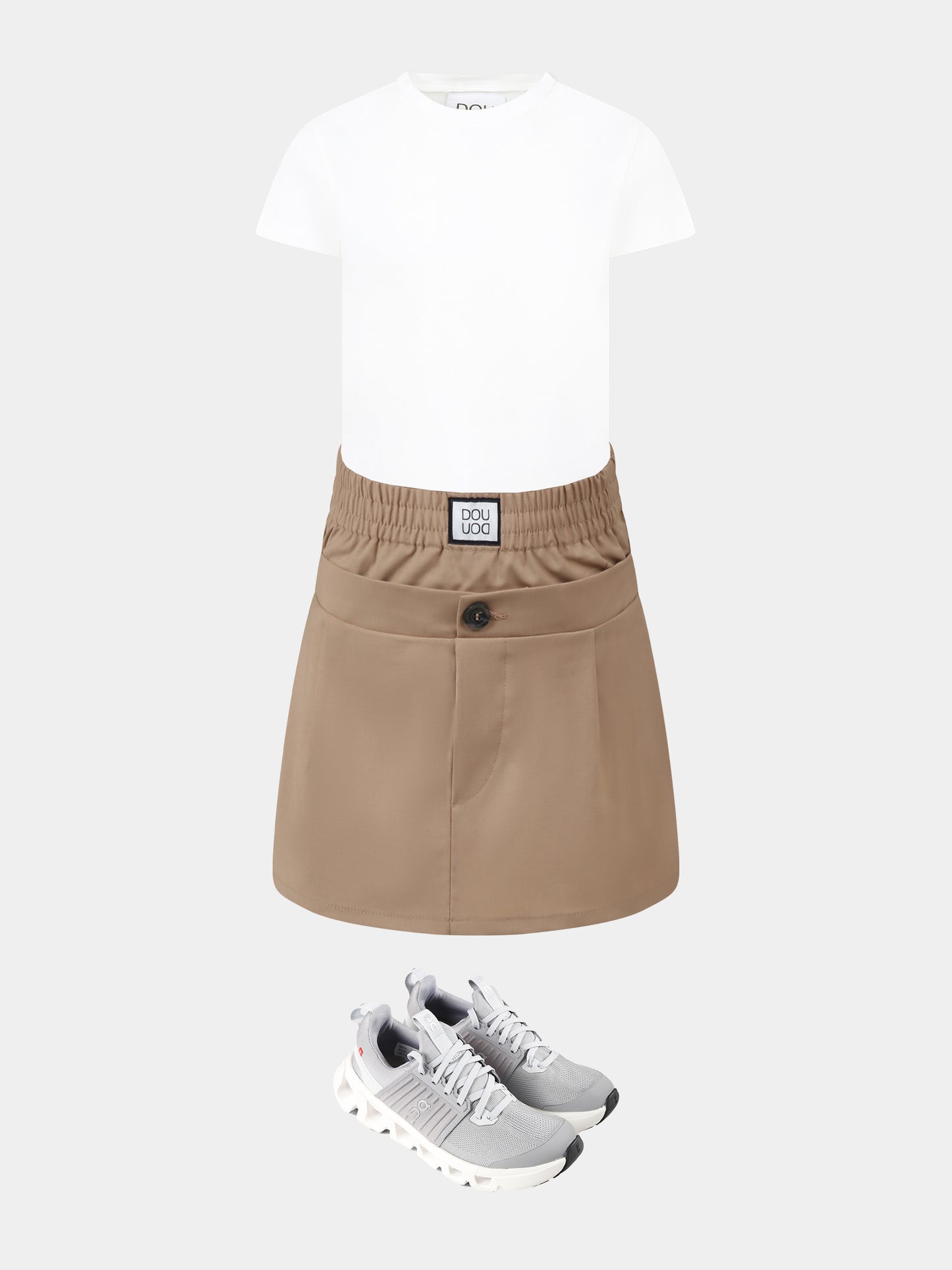 Ivory t-shirt for girl with logo